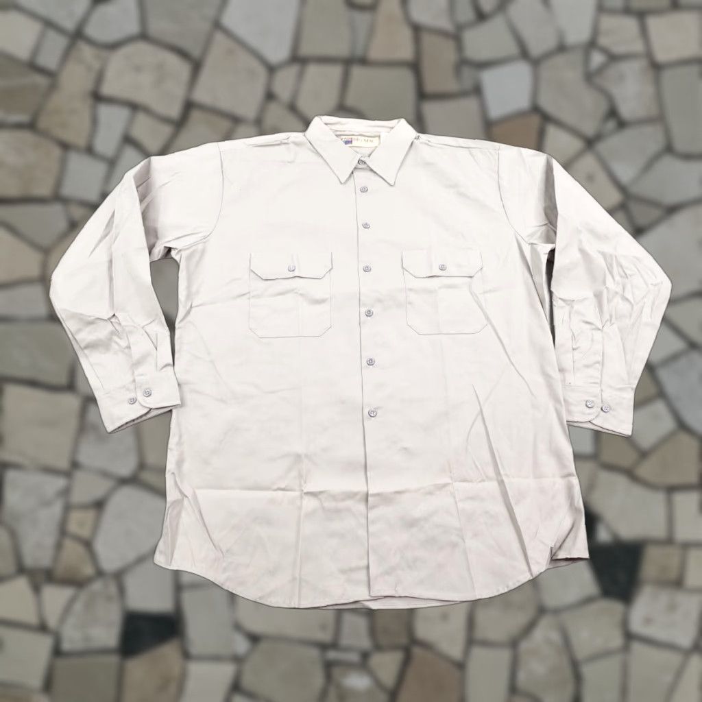 Vintage VINTAGE Big Mac Shirt Mens XL Tall Beige Twill Button-Up Work 90s Made In USA Size US XL / EU 56 / 4 - 1 Thumbnail