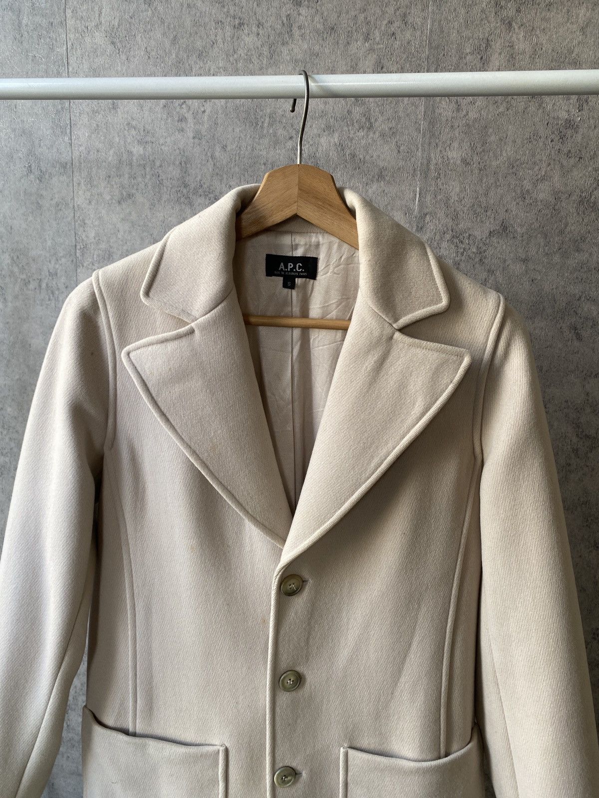 A.P.C. × Japanese Brand A.P.C Japan Laine Wool Heavy Long Coat Size US S / EU 44-46 / 1 - 3 Thumbnail
