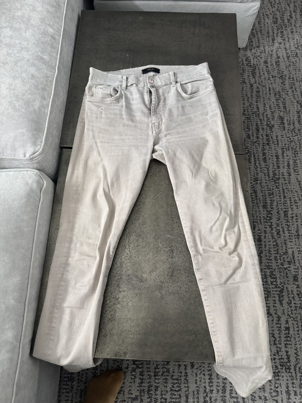 Amiri Amiri - Light Gray Stack Jeans Size US 36 / EU 52 - 1 Thumbnail