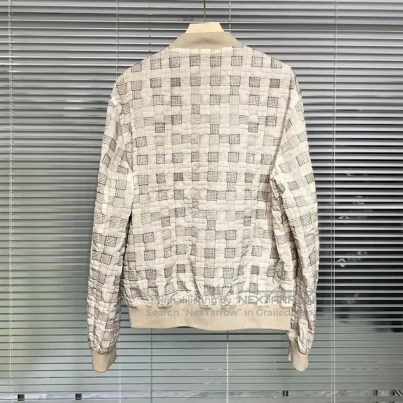 Hermes Hermes Bubble grid pattern, nylon blend, ribbed collar, re Size US L / EU 52-54 / 3 - 2 Thumbnail