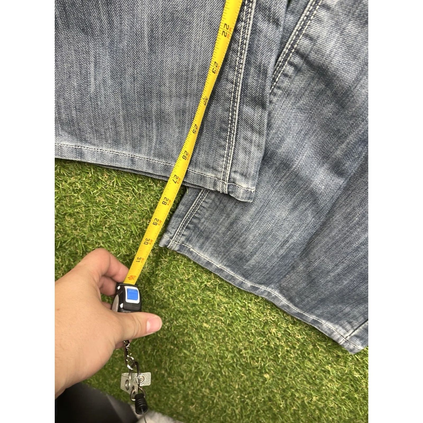 Levi's Levis 527 Jeans Mens 38x30 Boot Cut Light Wash Denim Blue 527 Series Boots Cut 5-Pocket Regular Rise Mid Vintage No Size US 38 / EU 54 - 4 Thumbnail