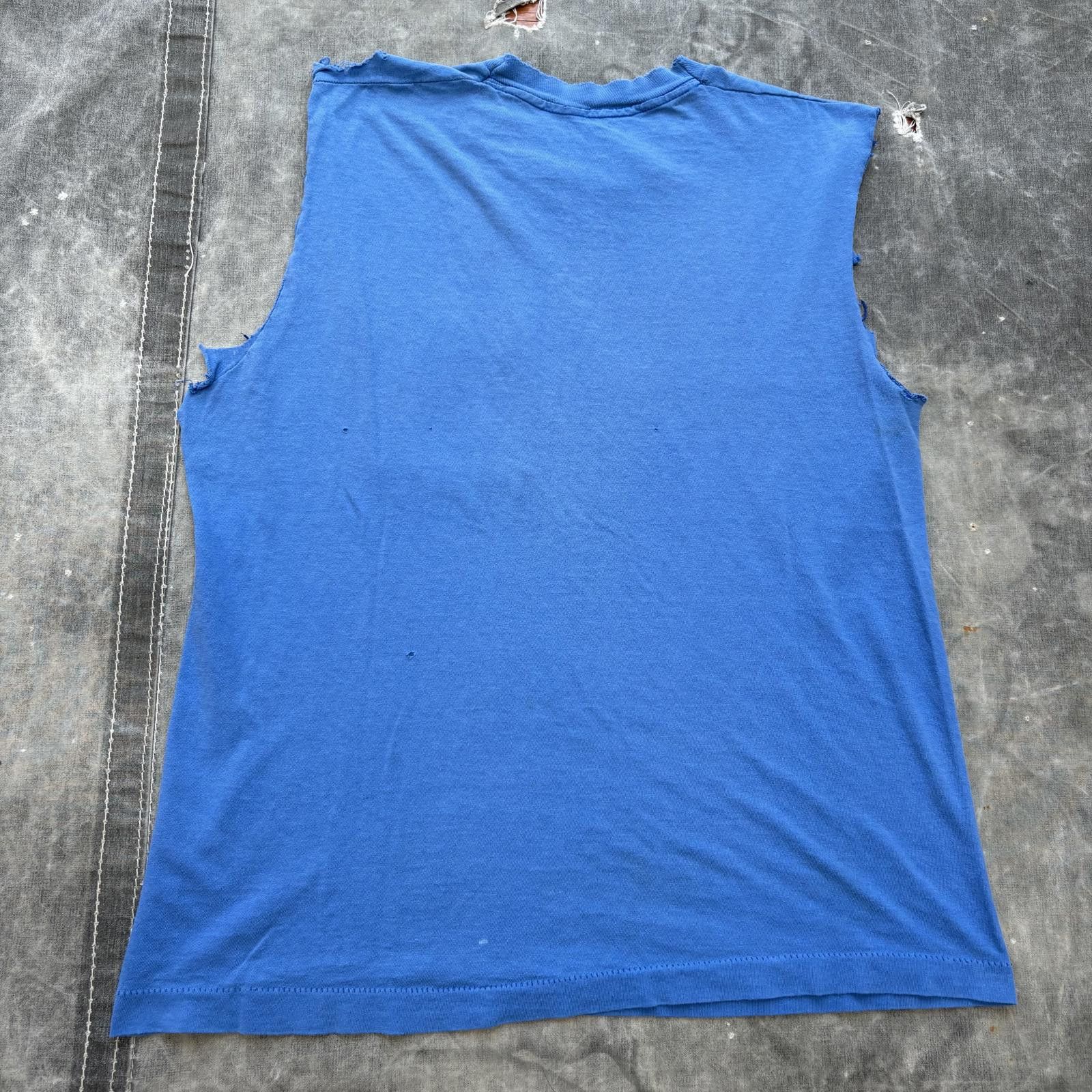 Vintage Vintage 70s 80s Distressed Blank Selvedge Pocket Tank Top Size US M / EU 48-50 / 2 - 5 Thumbnail