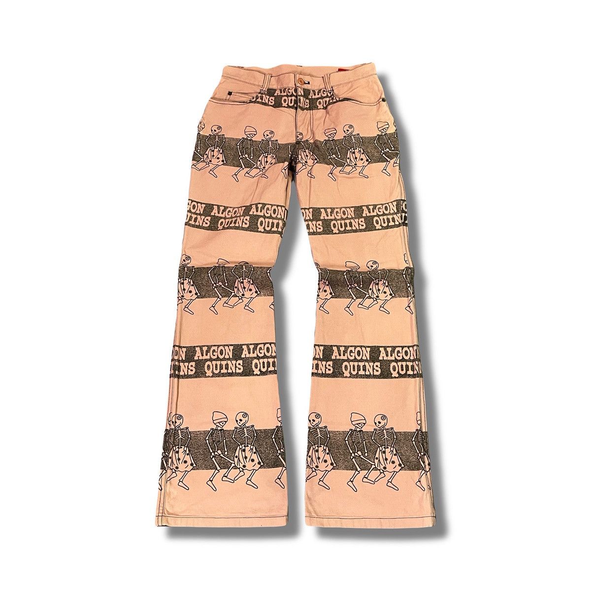 Hysteric Glamour Rare Algonquins Japanese Punk Skeleton Graphic Flare Pants Size US 27 - 1 Thumbnail