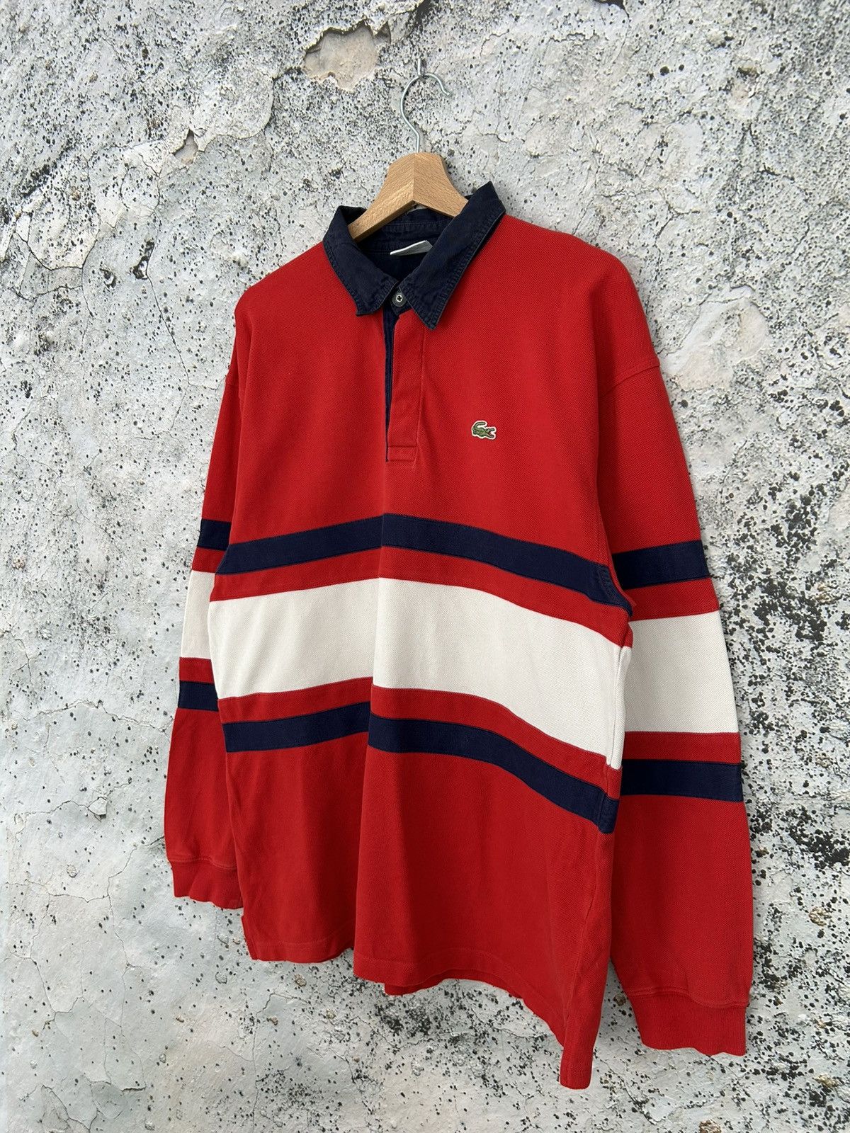 Lacoste Vintage Lacoste Rugby Polo Streetwear Skate 90s Rap Baggy Size US L / EU 52-54 / 3 - 2 Thumbnail