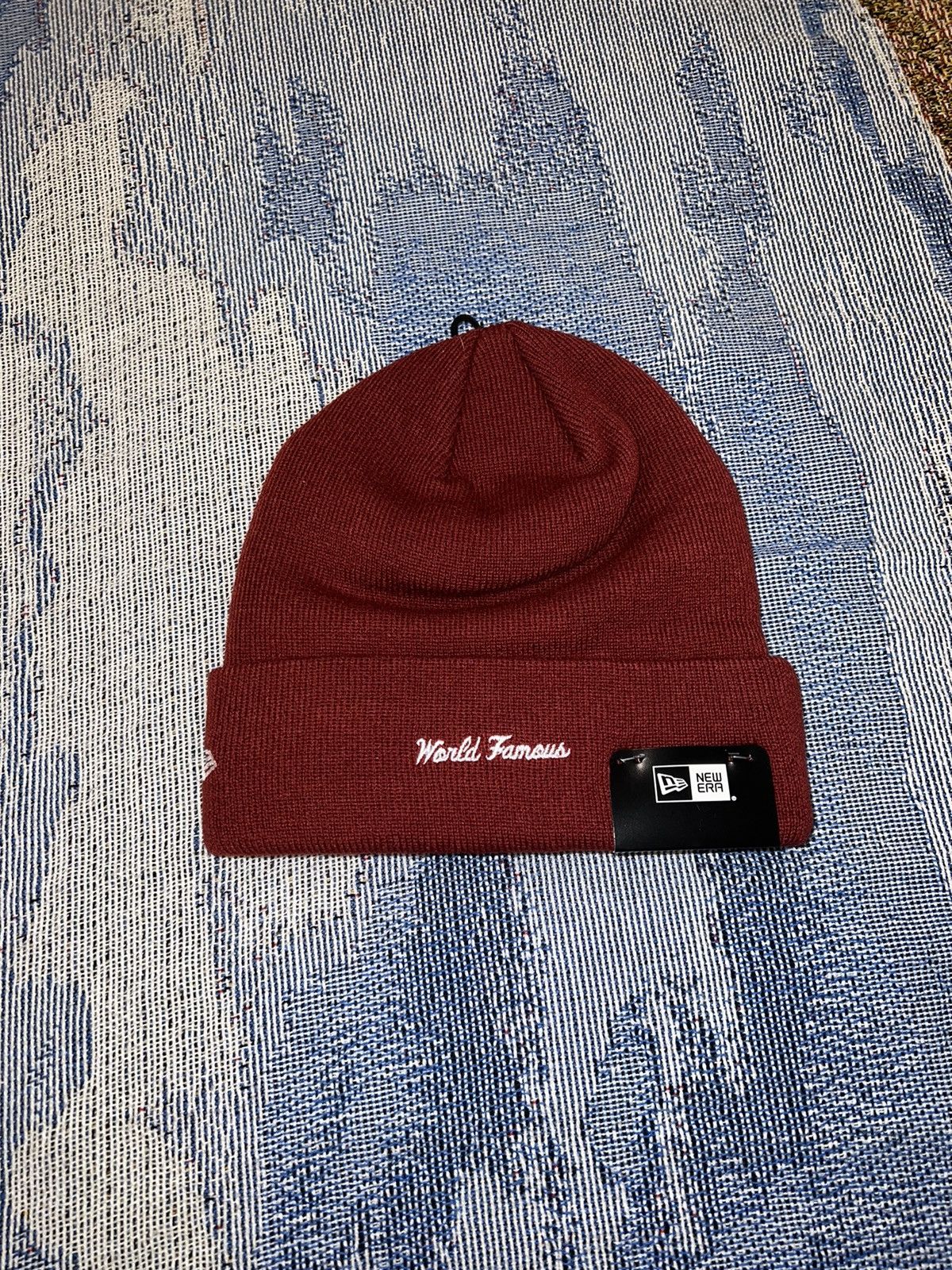 New Era × Supreme Supreme x New Era box logo beanie red FW22 Size ONE SIZE - 3 Thumbnail