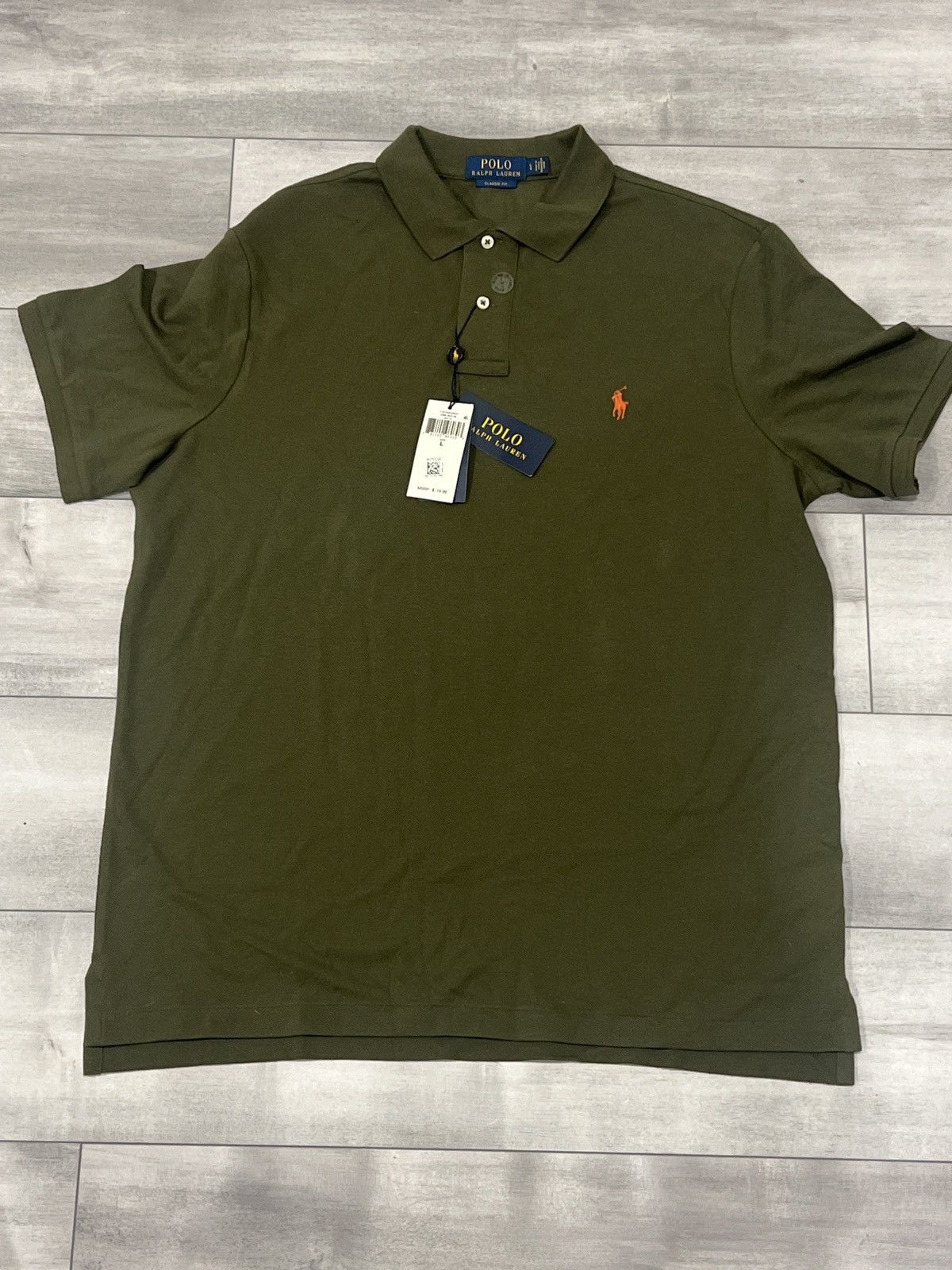 image of Polo Ralph Lauren Core Replen Green Polo, Men's (Size Large)