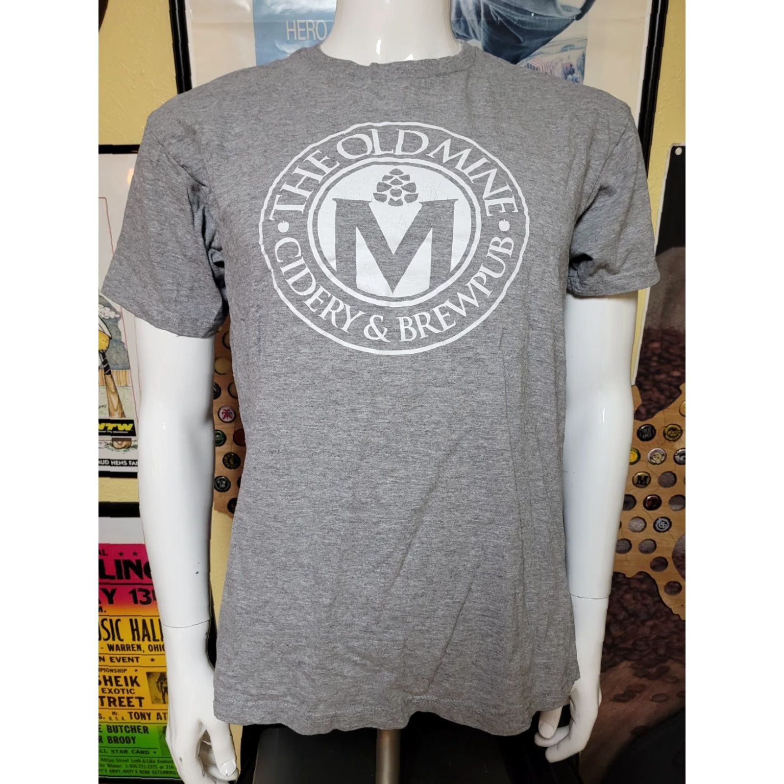 CO Cotton Heritage T-Shirt Adult L Gray Short Sleeve Regular Mens The Old Mine Brewpub & Cidery Craft Beer Theme Graphic Tee Size US L / EU 52-54 / 3 - 2 Thumbnail
