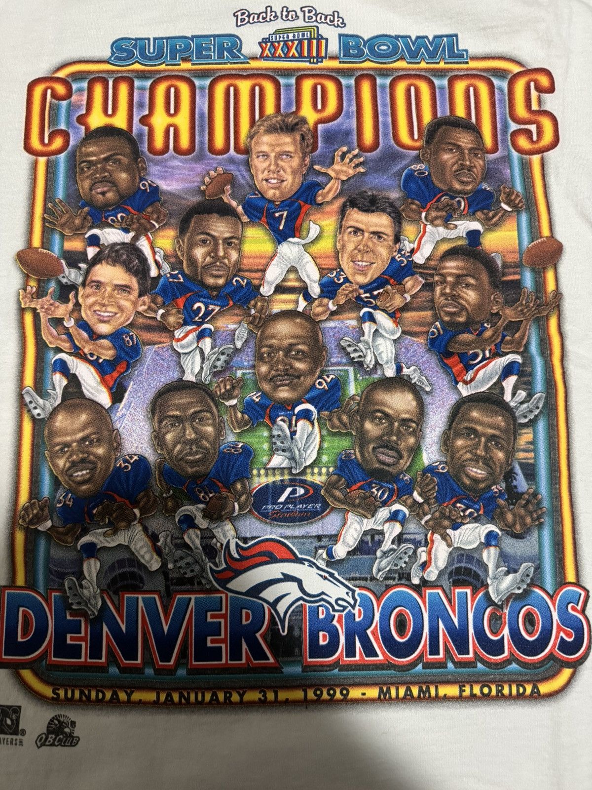 NFL × Pro Player × Vintage Vintage 1999 Denver Broncos Super Bowl tee Size US L / EU 52-54 / 3 - 5 Thumbnail