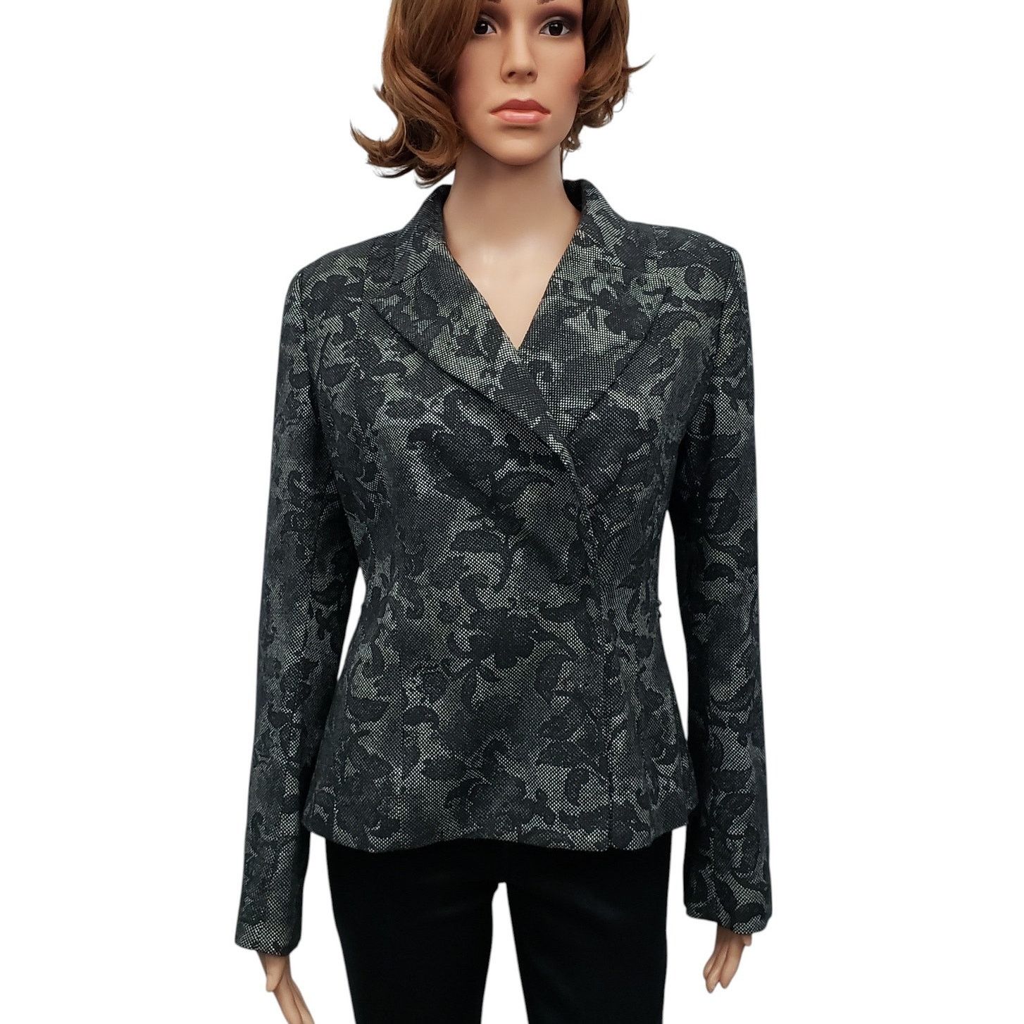 H&M H&M Floral Fitted Blazer Jacket Bell Sleeve Snap Closure 8 Size M / US 6-8 / IT 42-44 - 7 Thumbnail
