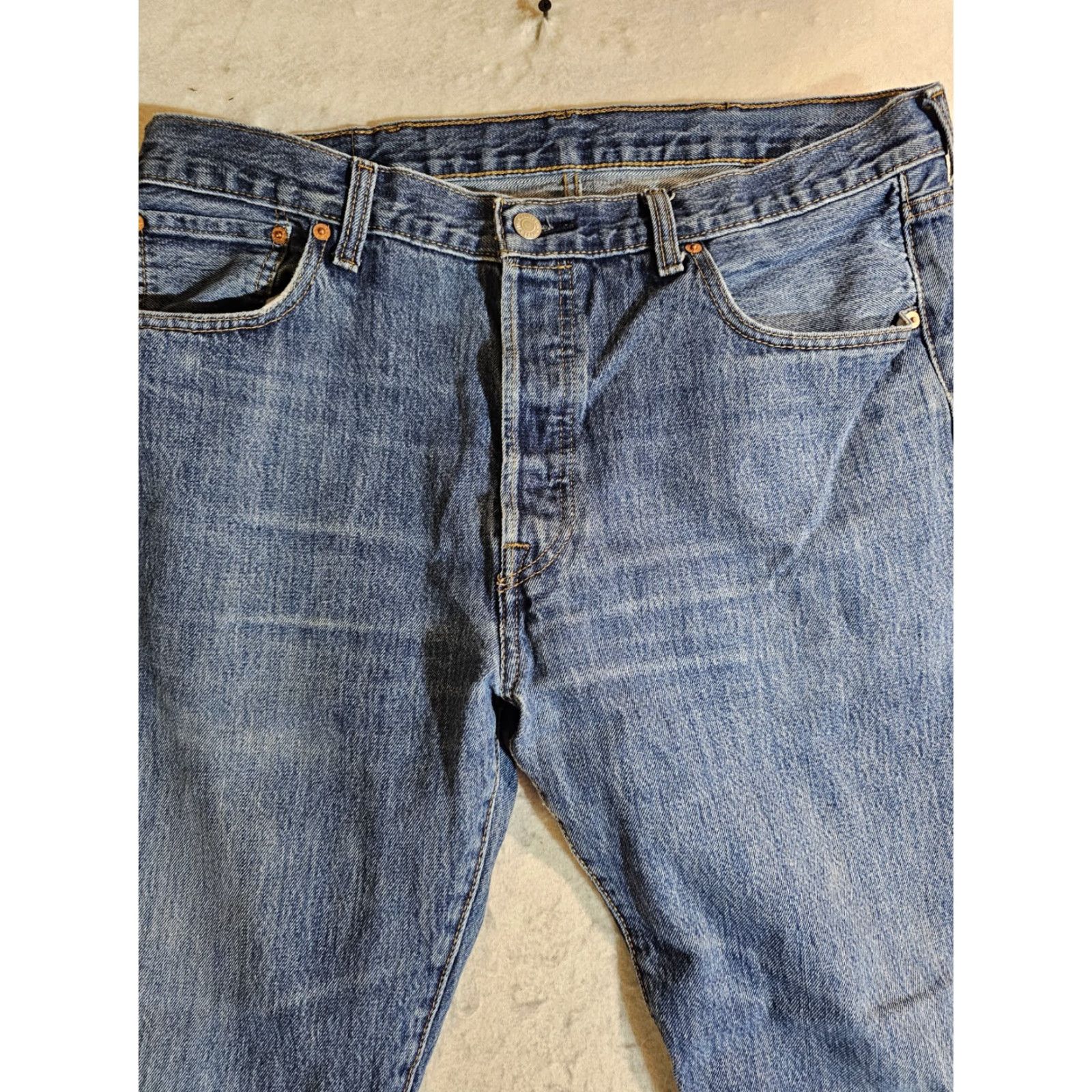 Levi's VINTAGE Levi's 501 XX Jeans Regular Men Medium Blue Denim Cotton 38x32 5-Pocket Distressed Y2K USA Model 501 Size US 38 / EU 54 - 4 Thumbnail