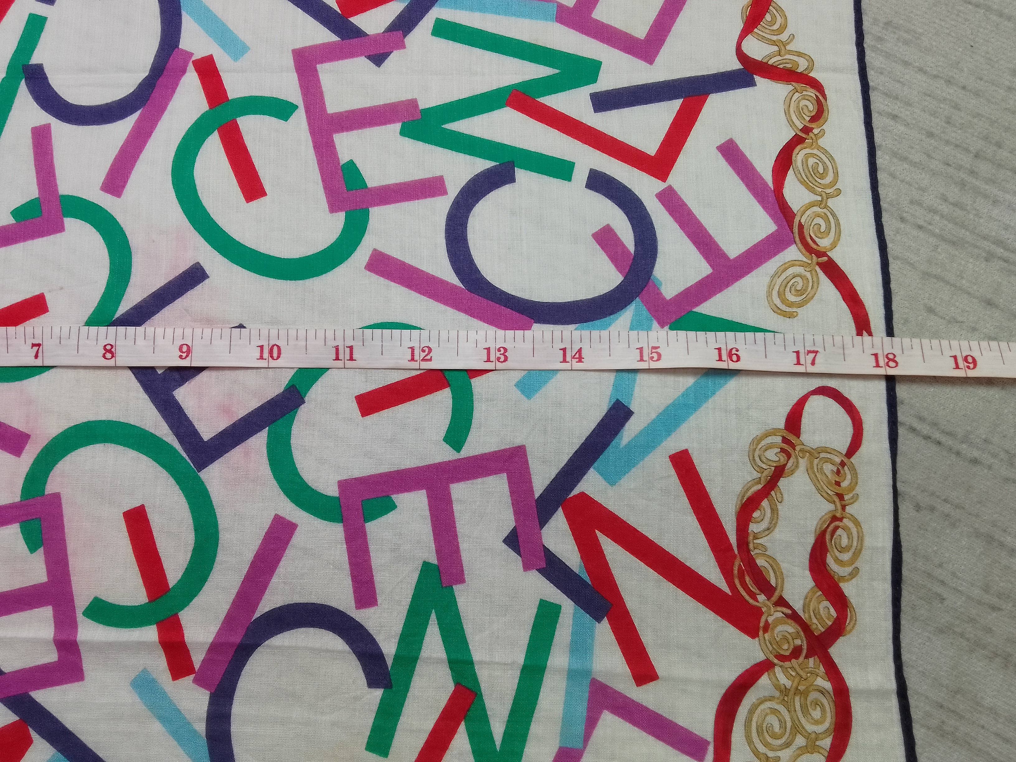 Celine Celine letter spellout cotton scarf handkerchief neckerchief Size ONE SIZE - 6 Thumbnail