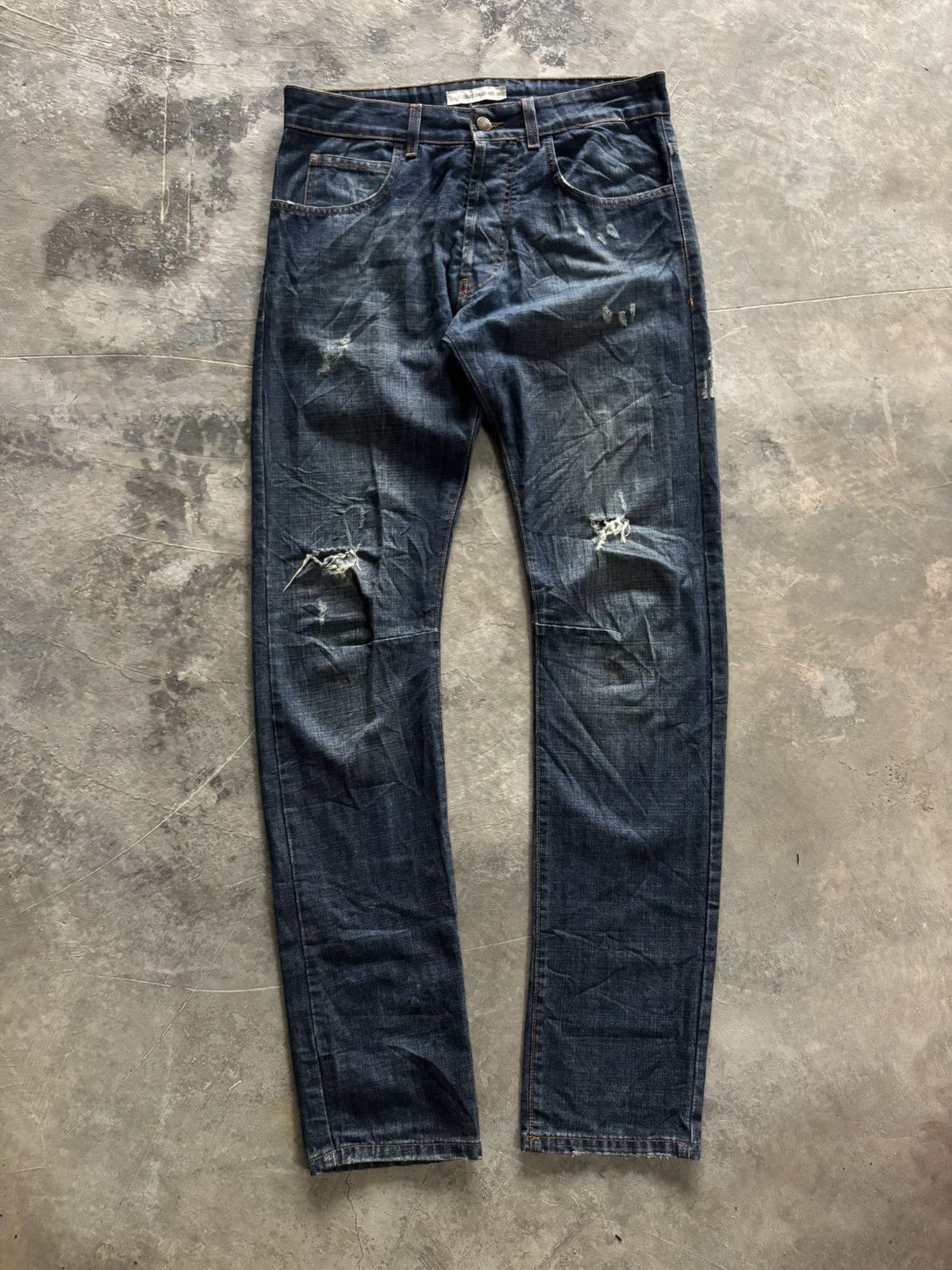 Pierre Balmain PIERRE BALMAIN SKINNY DISTRESSED DECARNIN HEDI SLIMANE STYLE Size US 32 / EU 48 - 1 Thumbnail