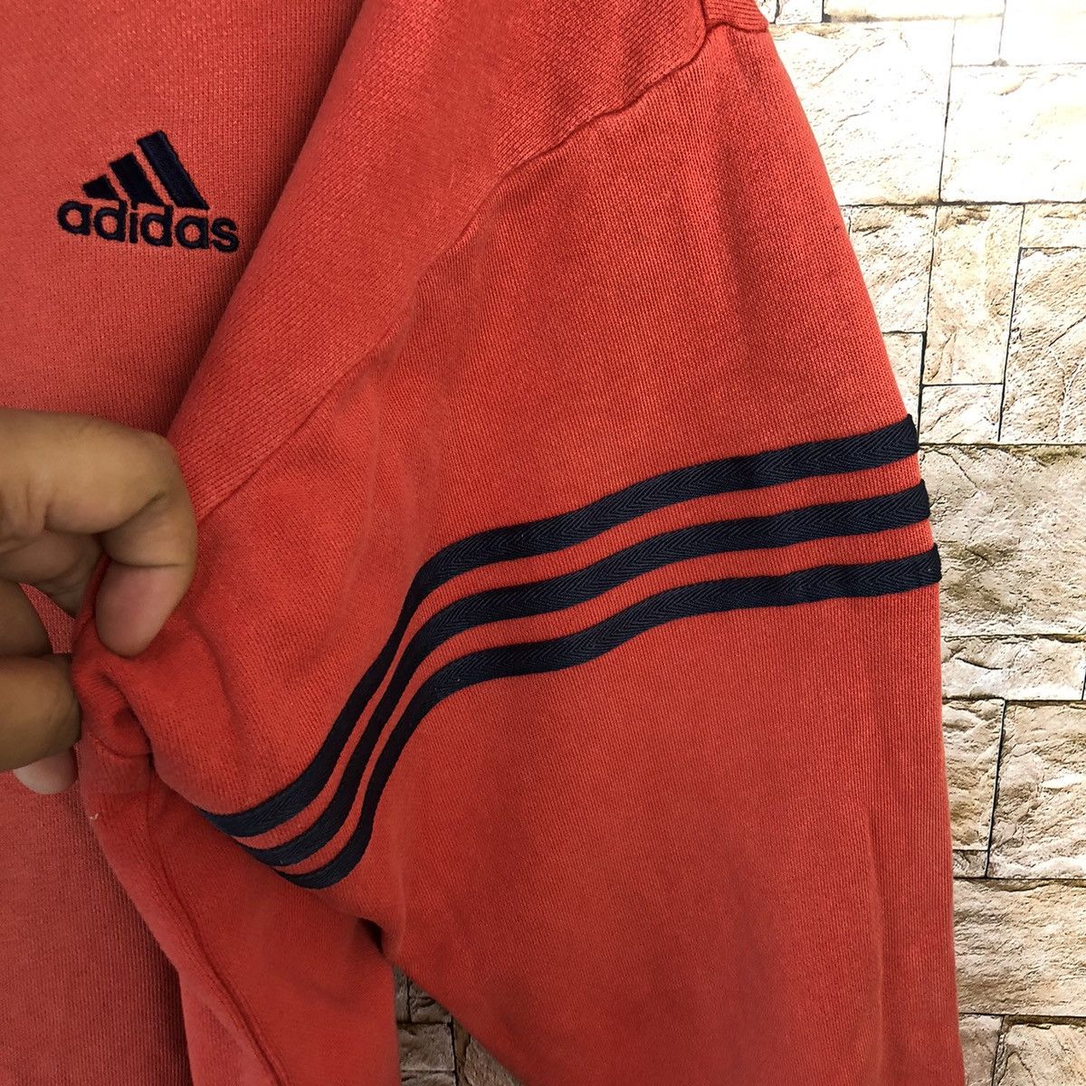 Adidas × Vintage Adidas Red Hoodie sweatshirt #A252 Size US M / EU 48-50 / 2 - 10 Thumbnail