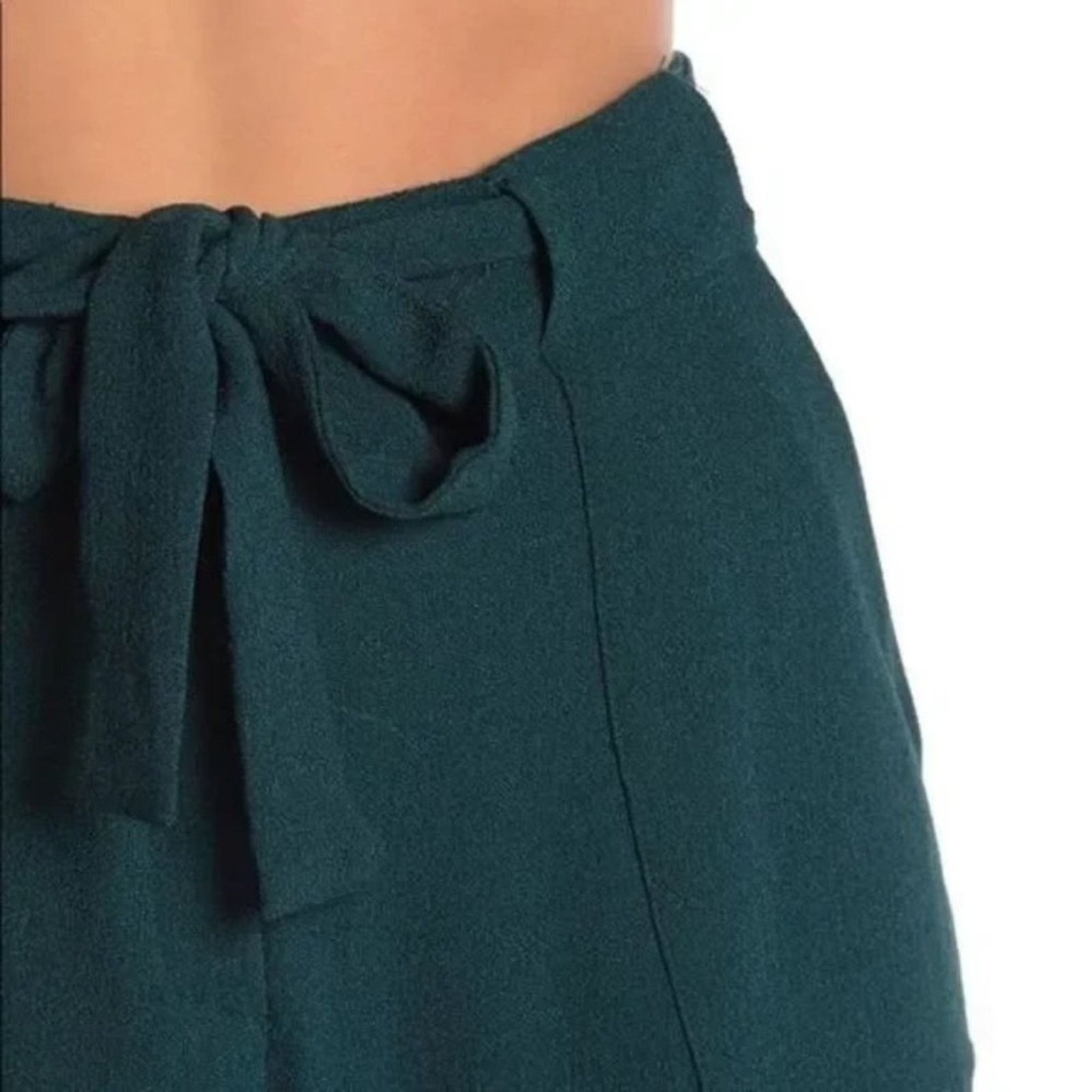 Anthropologie ANTHROPOLOGIE June & Hudson Wide Leg Crepe Pants Sz 1 Size 22" - 3 Thumbnail