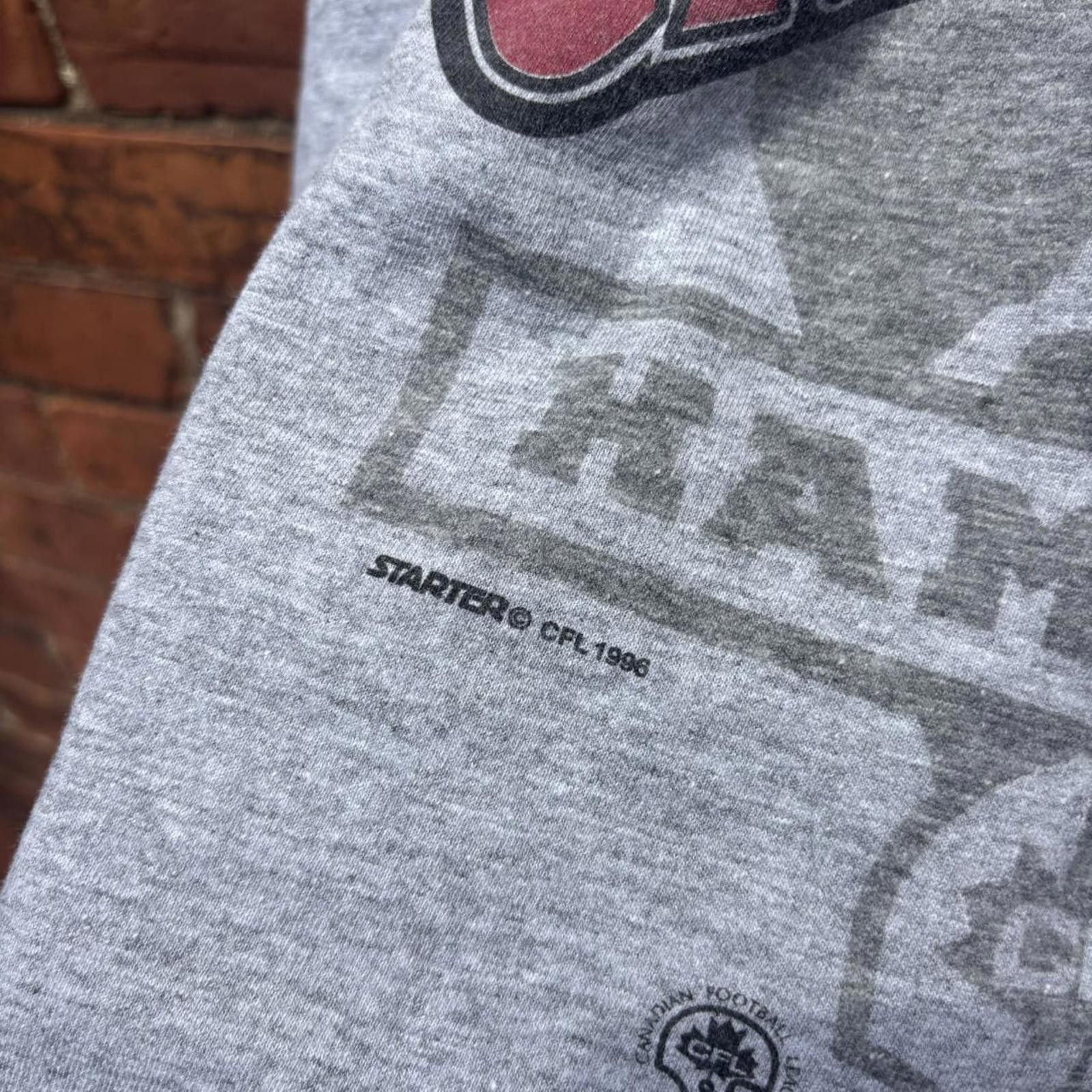 Starter Vintage Hamilton grey cup starter t shirt 1996 M/L Size US M / EU 48-50 / 2 - 4 Thumbnail