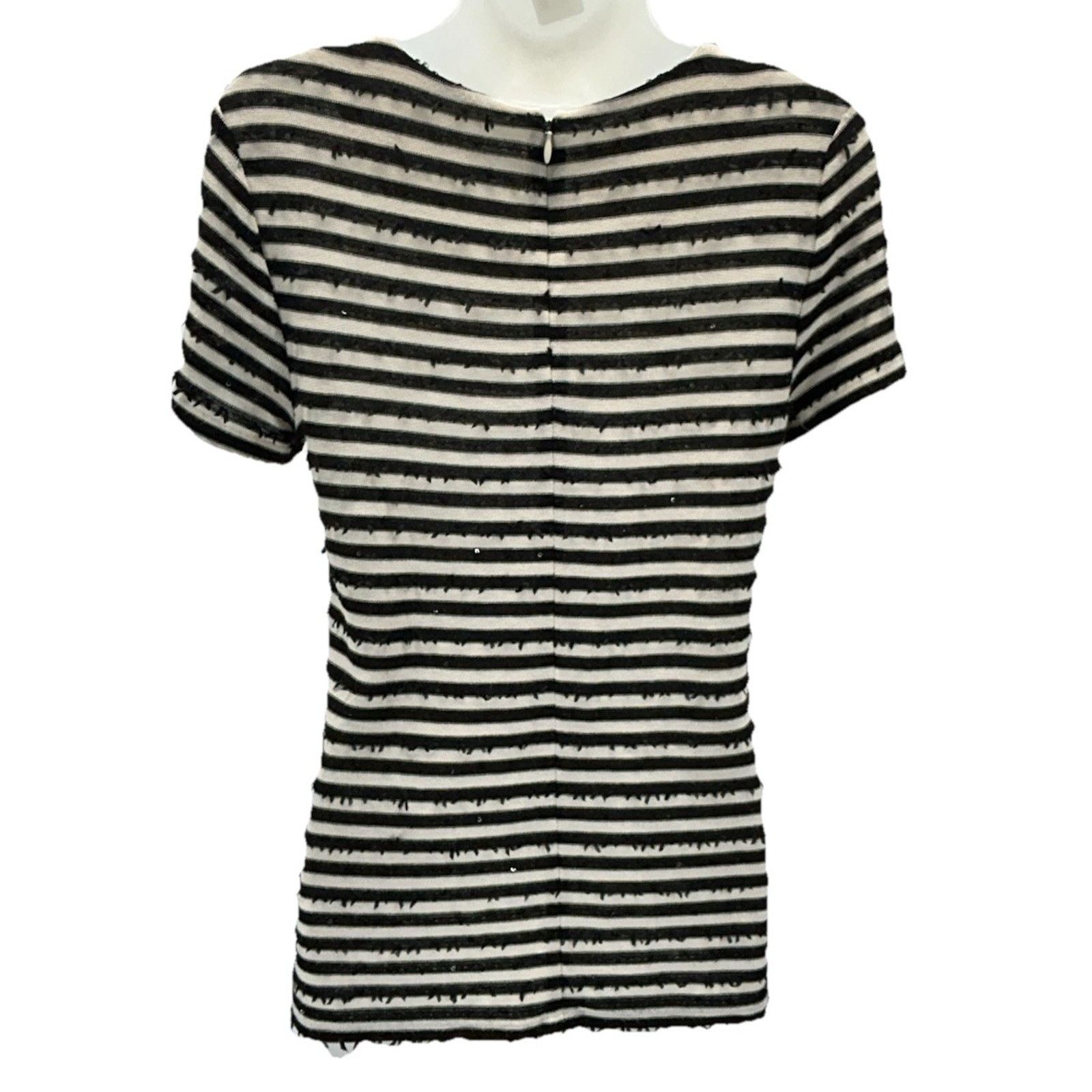 Other Talbots Womens Black White Striped Shirt Sz S Short Sleeve Size S / US 4 / IT 40 - 2 Thumbnail