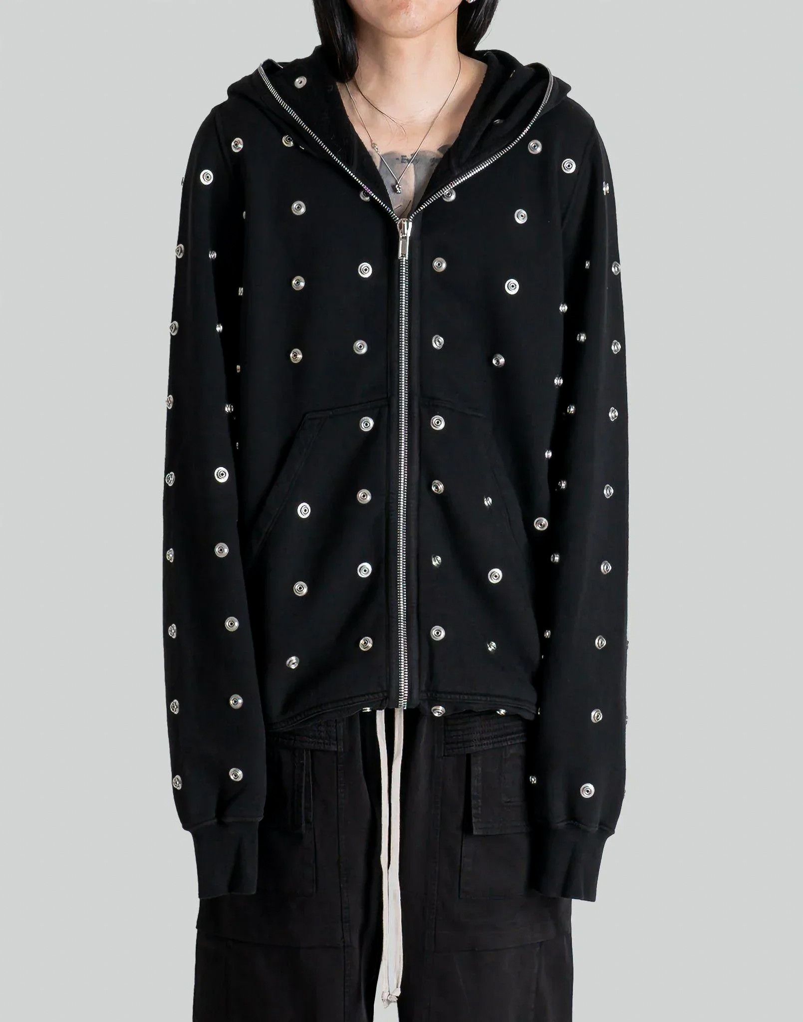 Rick Owens Drkshdw Jumbo Gimp Hoodie Press Stud Button Sealed Zip SS24 Lido Size US S / EU 44-46 / 1 - 12 Thumbnail