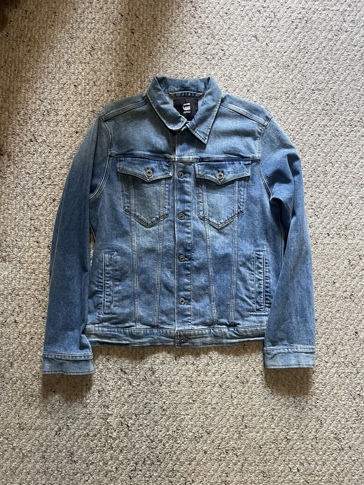 G-Star Blue 3301 Slim Denim Jacket Size US L / EU 52-54 / 3 - 1 Thumbnail