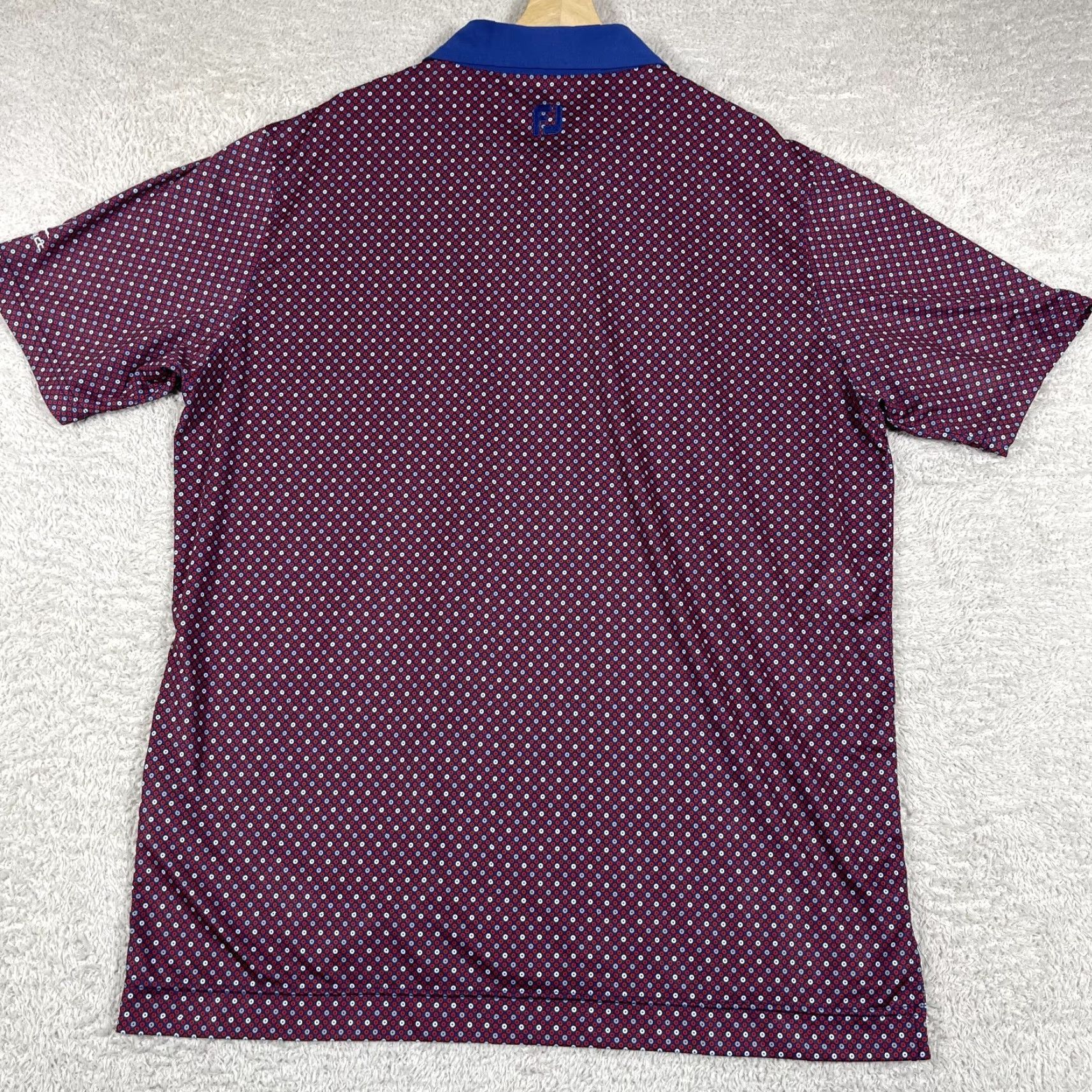 Footjoy FootJoy Polo Shirt Mens XL Circle Print FootJoy Lisle Floral Performance Clinton CC Polo Short Sleeve Multicolor Jungle Leaf Print Lisle Golf Men XL Size US XL / EU 56 / 4 - 3 Thumbnail