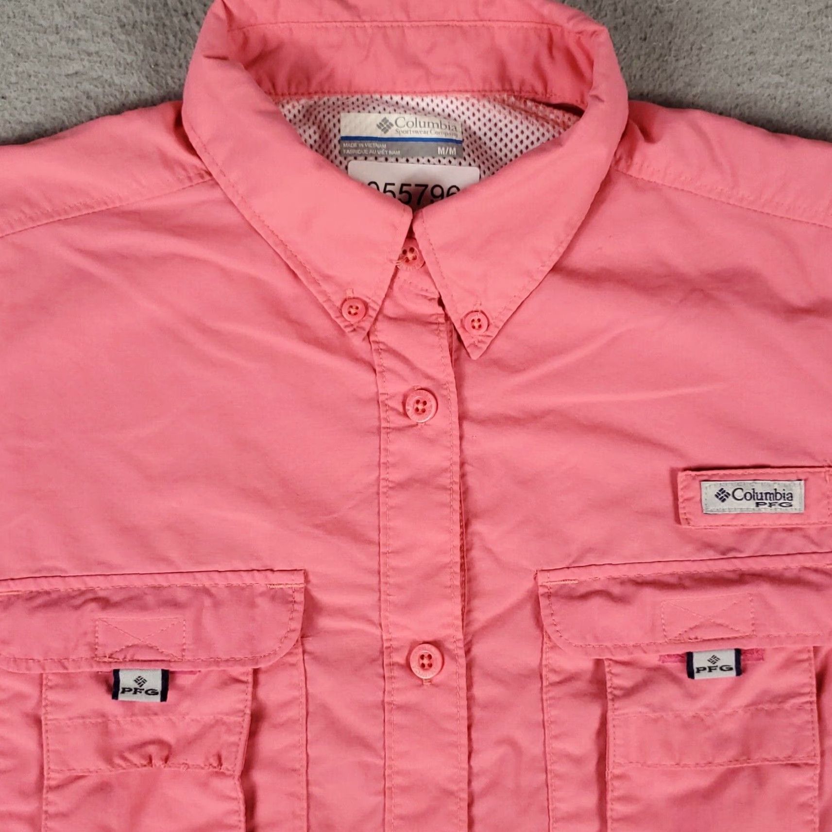 Pinko Columbia Shirt Womens Size Medium Pink Vented Outdoors Button Up Short Sleeve Size M / US 6-8 / IT 42-44 - 2 Thumbnail