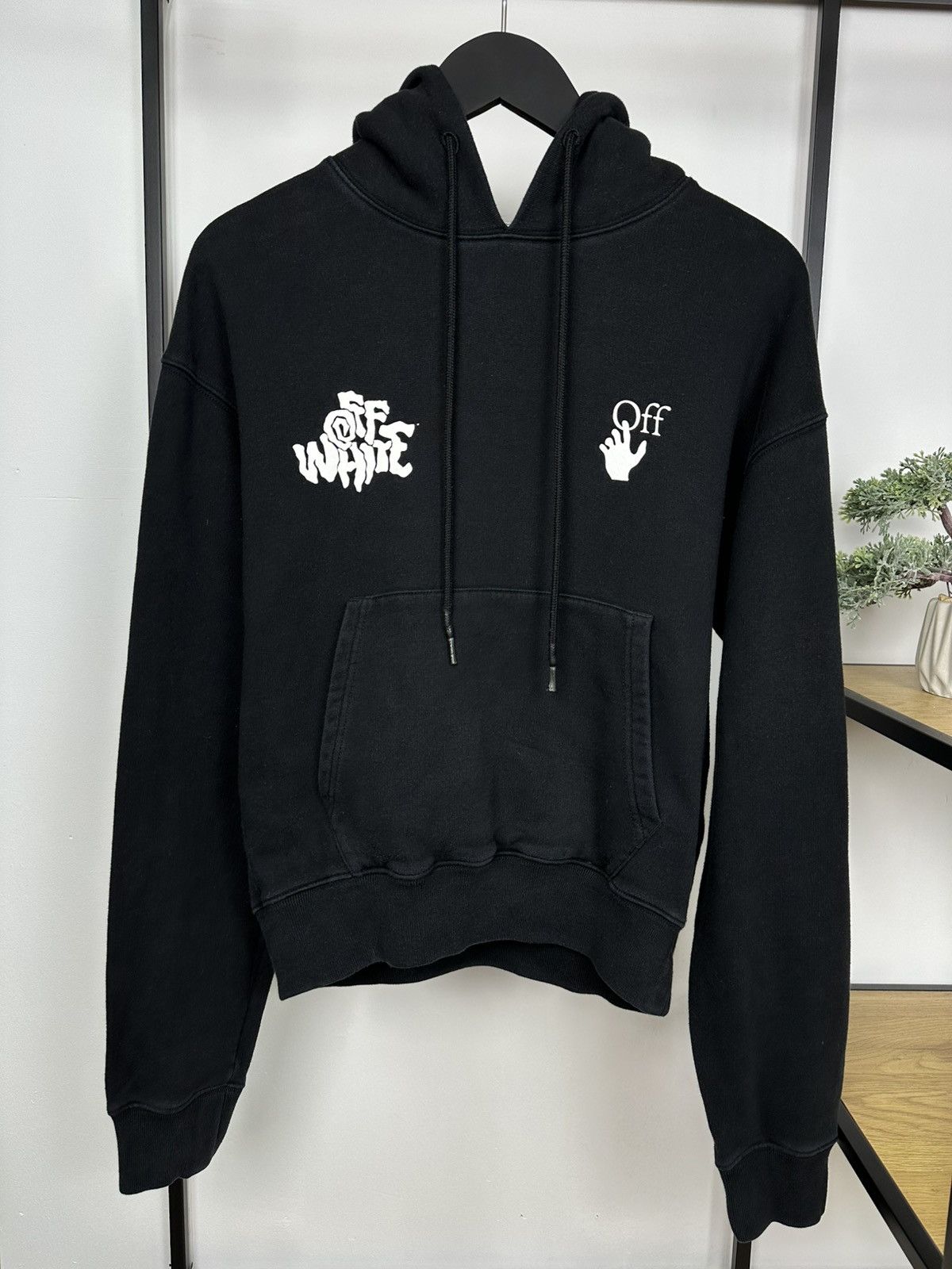 Off-White Off-White Red Tongue Out Over Hoodie Sweatshirt In Black XS Size US XS / EU 42 / 0 - 2 Thumbnail