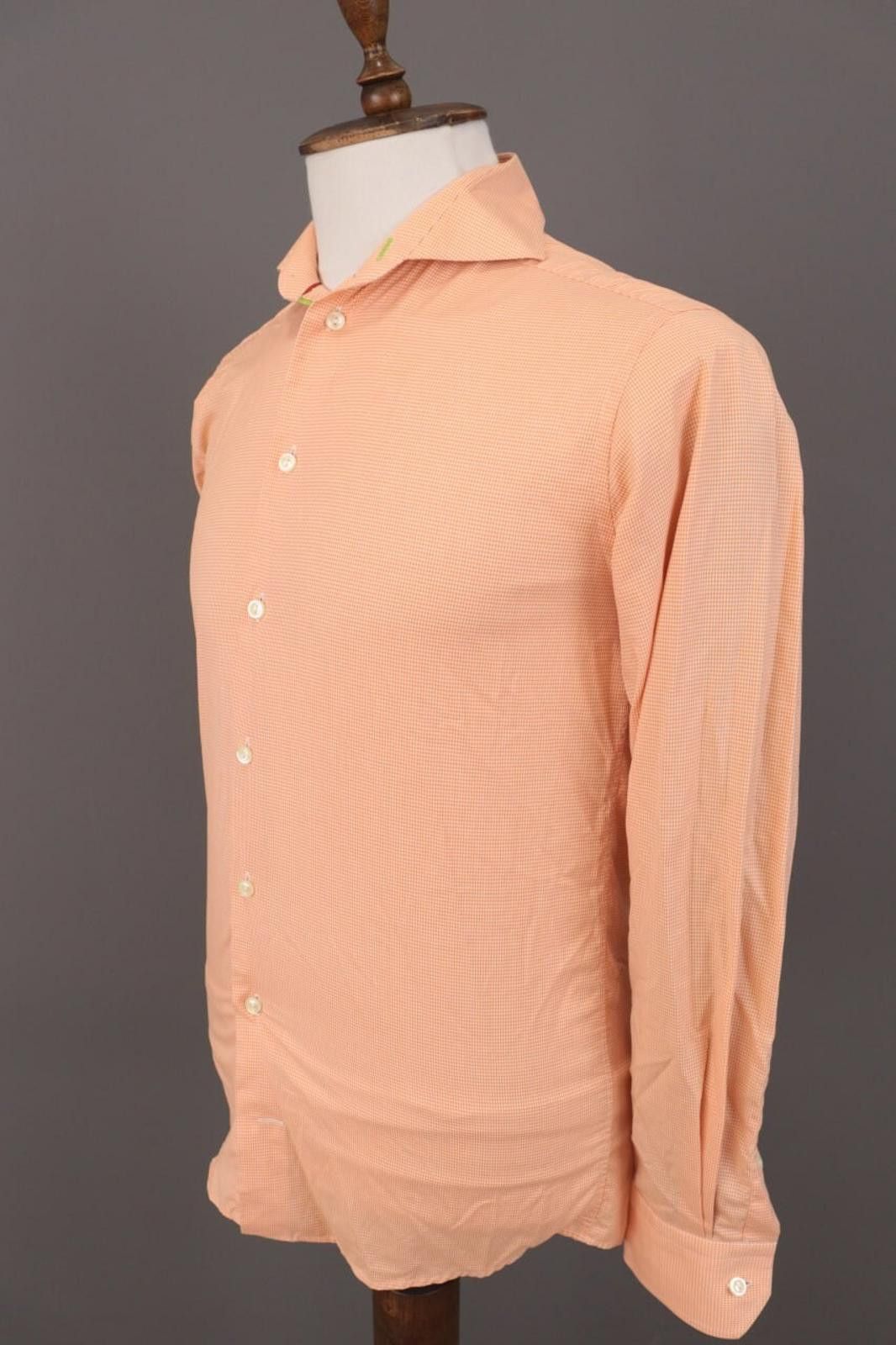 Eton Eton Slim orange Check Long Sleeve Shirt Size 38 / 15 / S Size US M / EU 48-50 / 2 - 5 Thumbnail