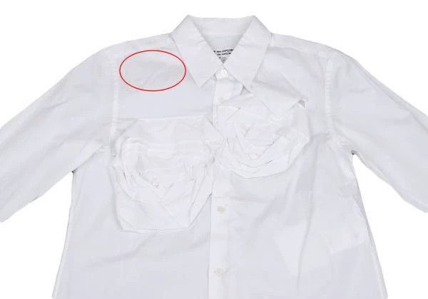 Comme des Garcons Comme Des Garcons White Vintage Rose Design Shirt Top Size M / US 6-8 / IT 42-44 - 5 Thumbnail