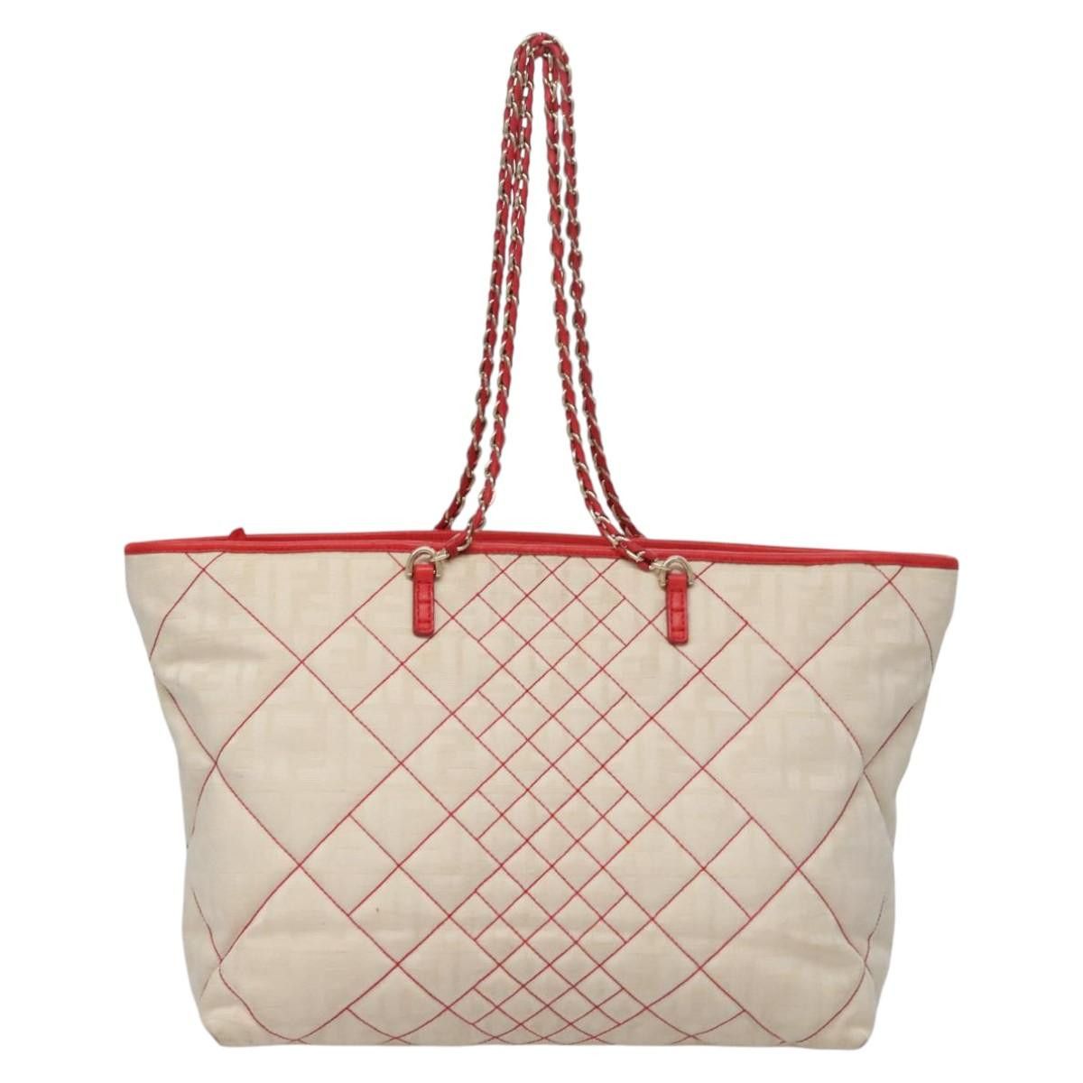 Fendi FENDI Zucca Canvas Chain Tote Bag Beige Size ONE SIZE - 2 Thumbnail