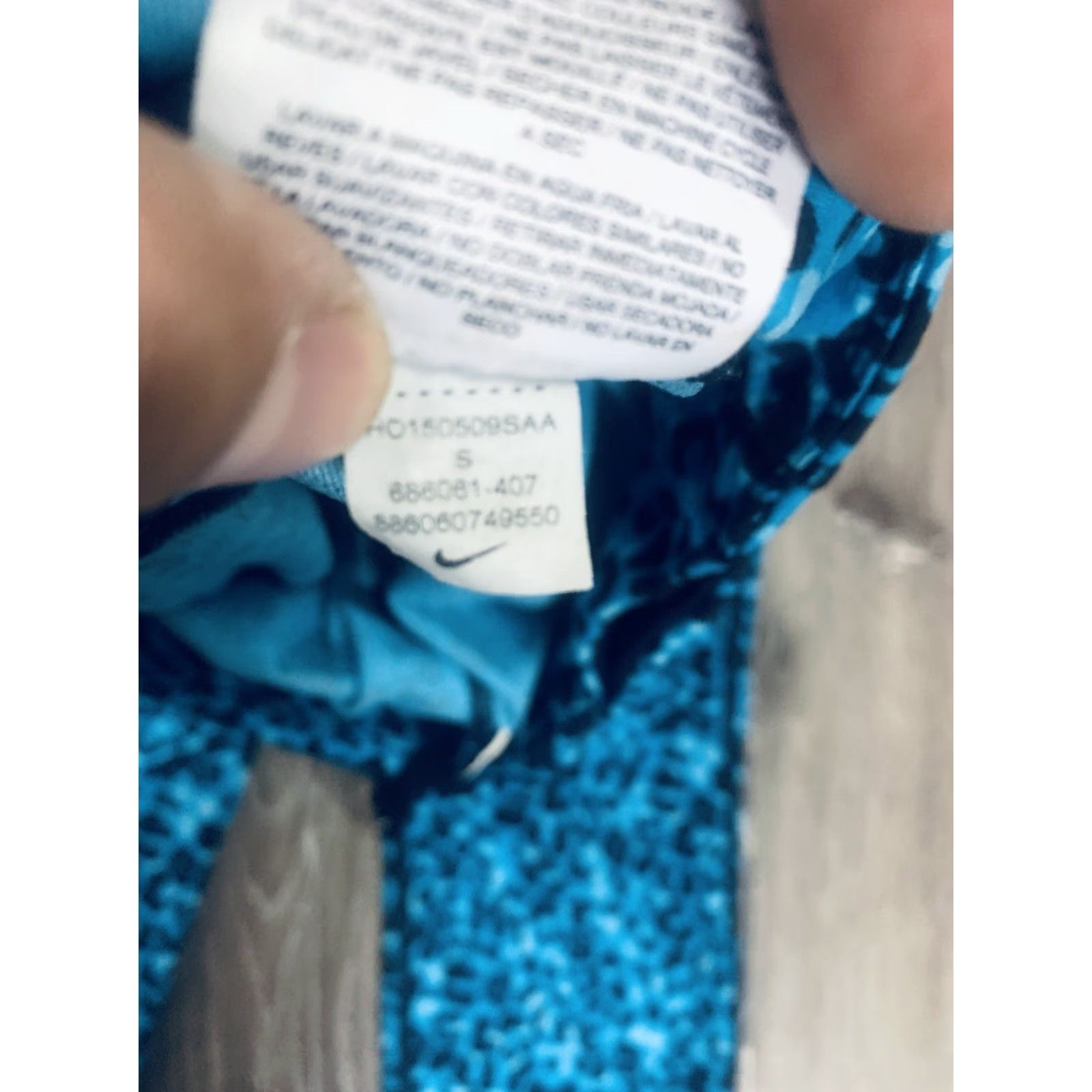 Nike Nike DRI-FIT Leopard Print Leggings Women's S Blue Fitness Athletic Skinny Pants Size 28" / US 6 / IT 42 - 6 Thumbnail