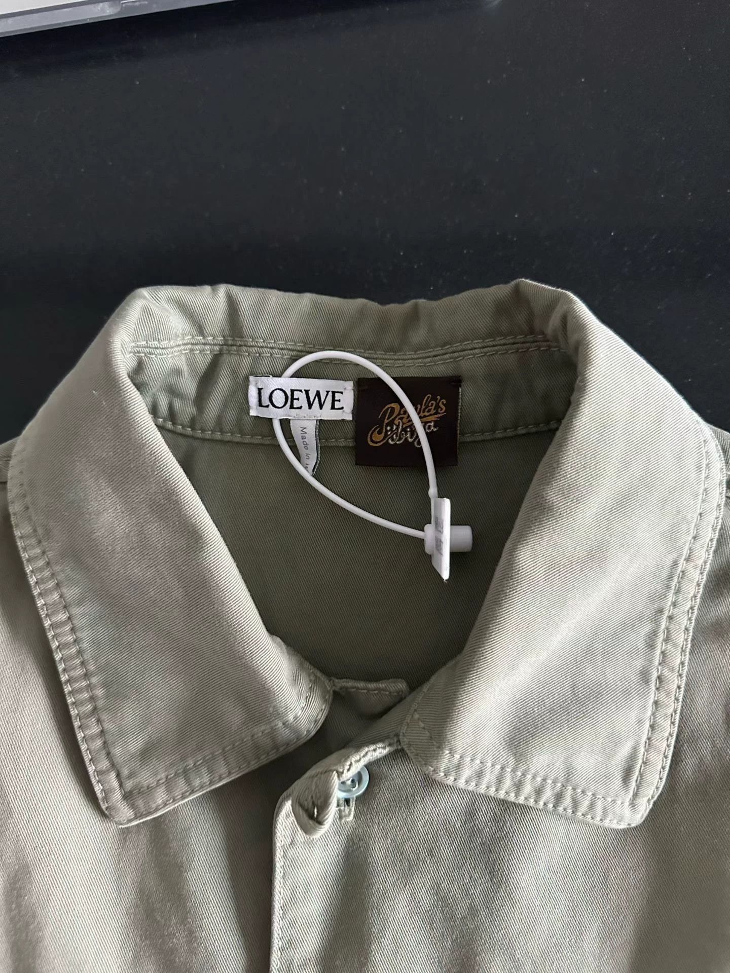 Loewe LOEWE Washed Green Cuff Logo Short Sleeve Shirt Size US XXS / EU 40 - 4 Thumbnail