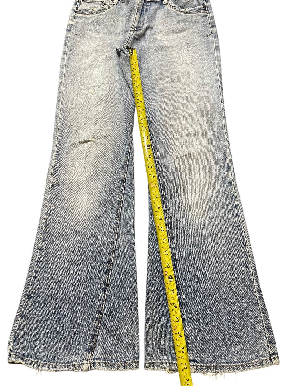 Hysteric Glamour Vintage Japanese Brand Faded Wash Style Wide Leg Jeans Size US 30 / EU 46 - 13 Thumbnail