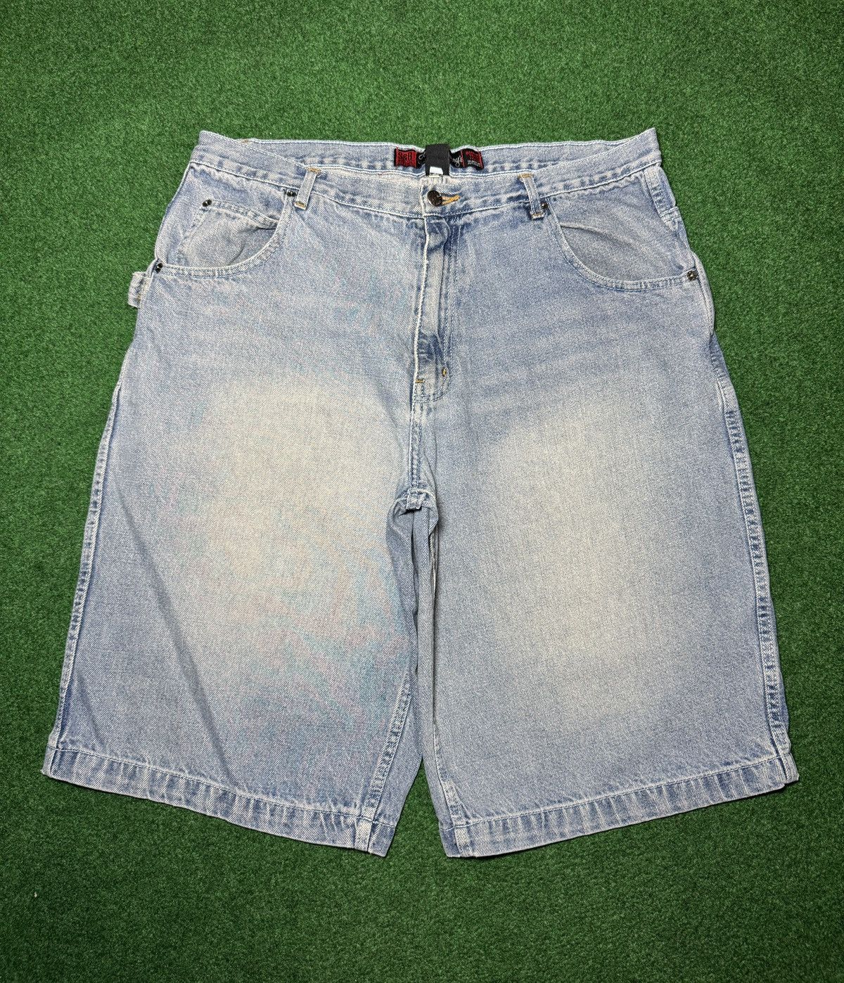 Vintage Y2K Baggy Carpenter Jort Hip Hop Skater Grunge Denim Shorts Size US 36 / EU 52 - 2 Thumbnail