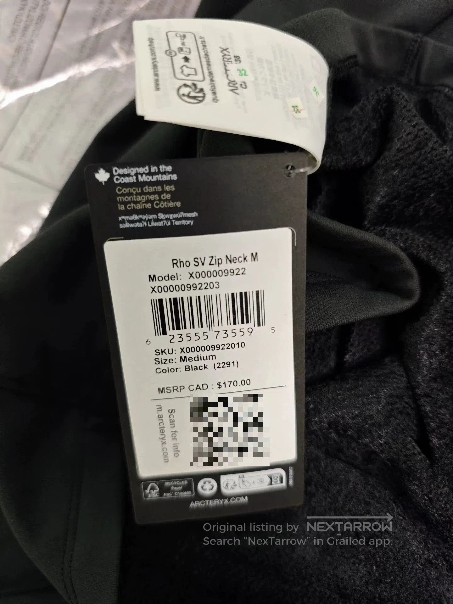 Arc'teryx Arcteryx RHO SV Half-Zip Sweatshirt. Size US M / EU 48-50 / 2 - 6 Thumbnail