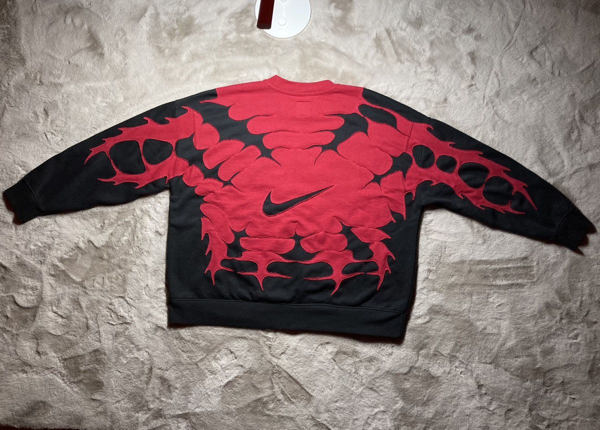 Nike × Vintage ⛩️Nike sweatshirt custom vintage y2k eye boxy distressed rare Size US L / EU 52-54 / 3 - 5 Thumbnail