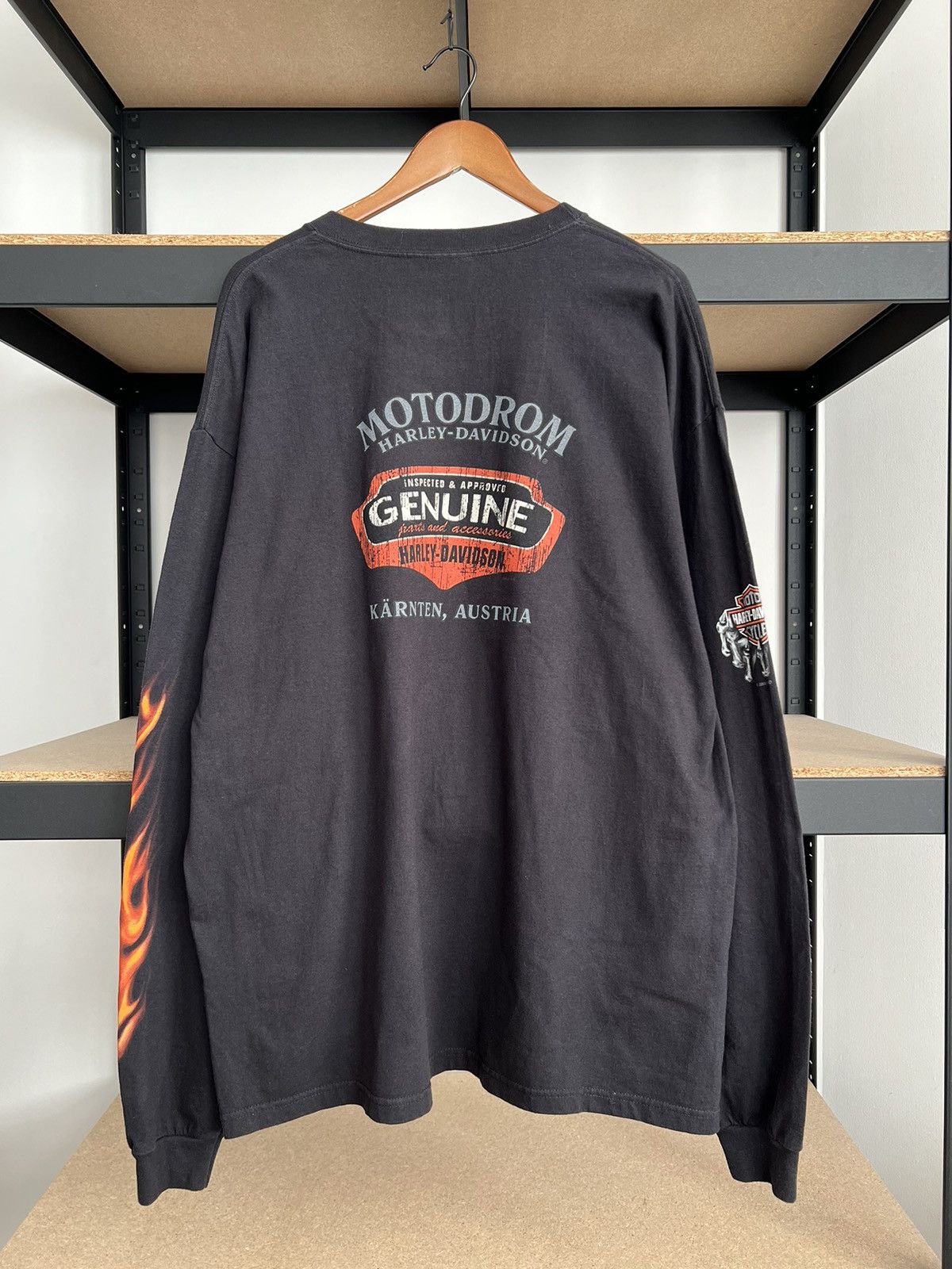 Harley Davidson Vintage 2009 Harley Davidson Fire Flame Long Sleeve T-shirt Size US XXL / EU 58 / 5 - 2 Thumbnail