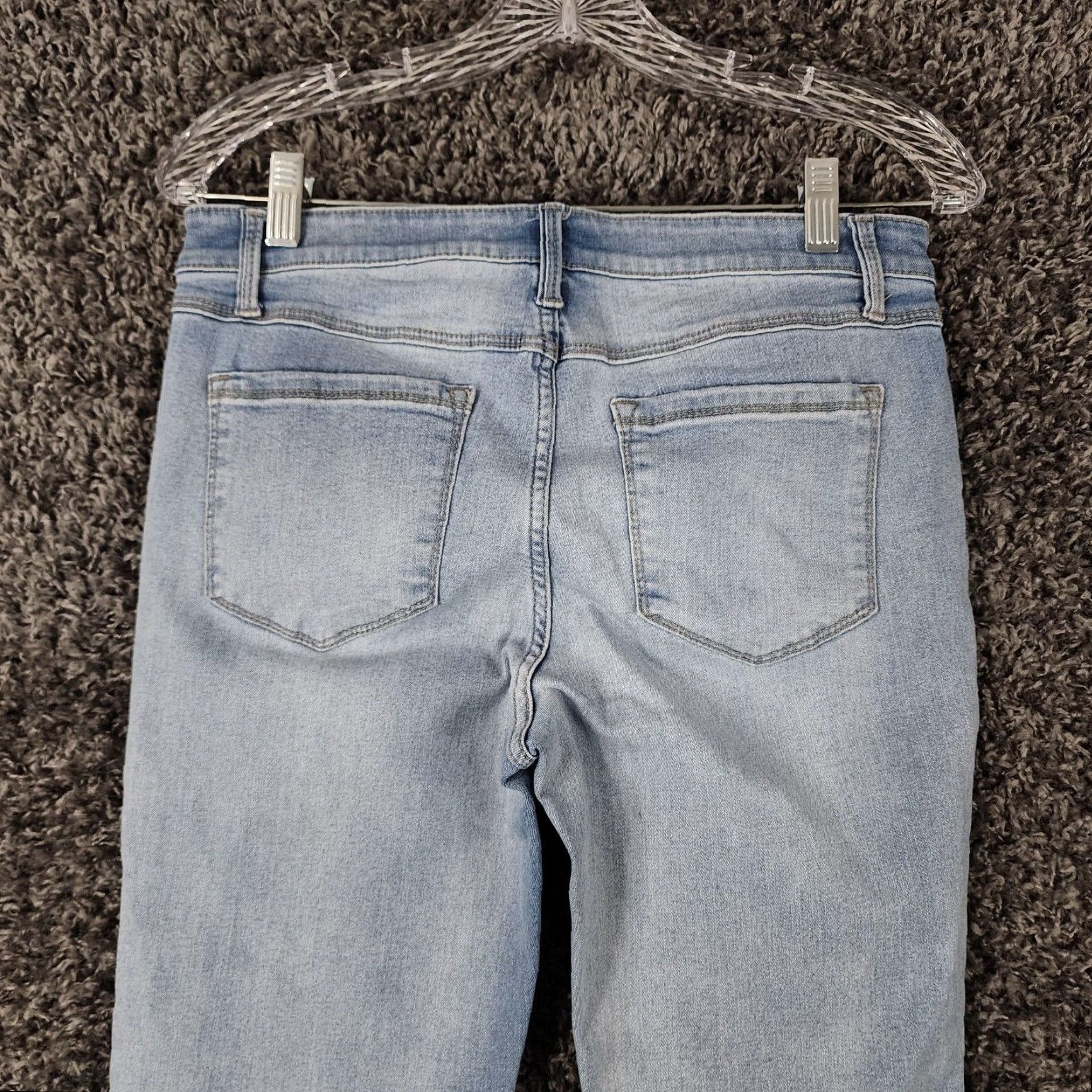 Buffalo David Bitton BUFFALO DAVID BITTON Jess Distressed Skinny Jeans Women Size 6 Blue Size 28" / US 6 / IT 42 - 8 Thumbnail