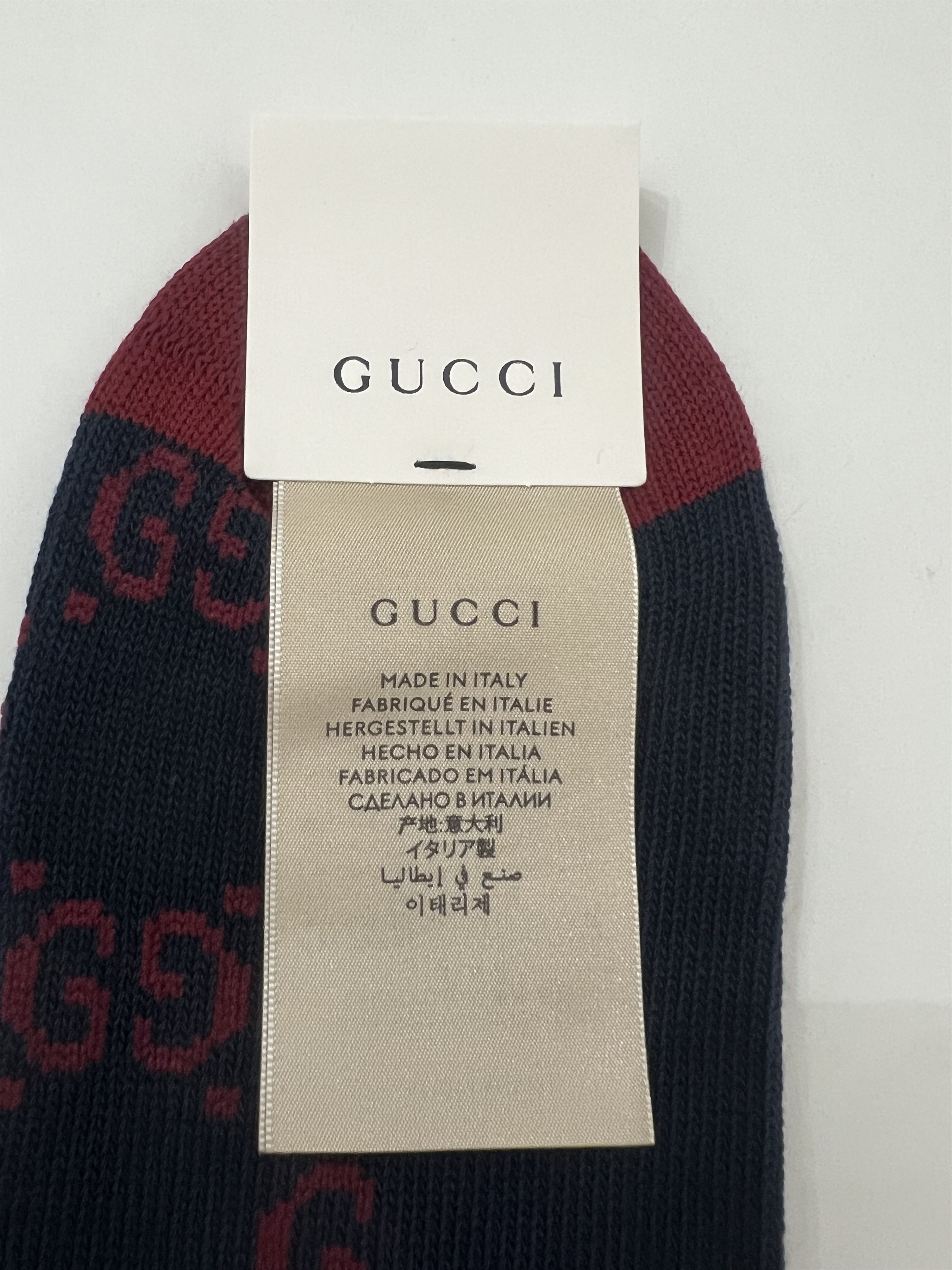 Gucci GUCCI - GG PRINT SOCKS, BLUE/RED, SIZE L Size ONE SIZE - 9 Thumbnail
