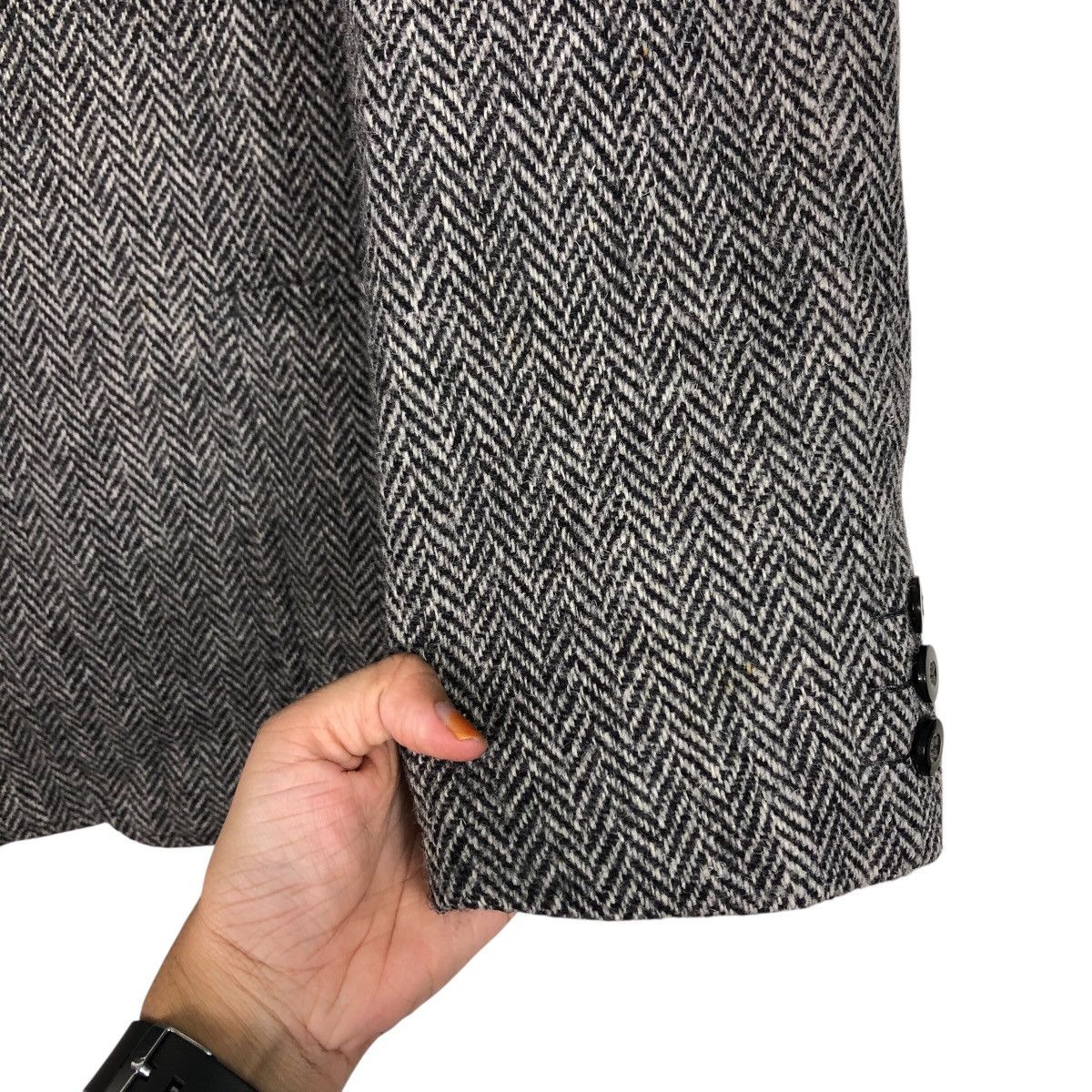 Harris Tweed 📌Vintage Wool Herringbone Jacket Harris Tweed Double Breast Size US M / EU 48-50 / 2 - 16 Thumbnail
