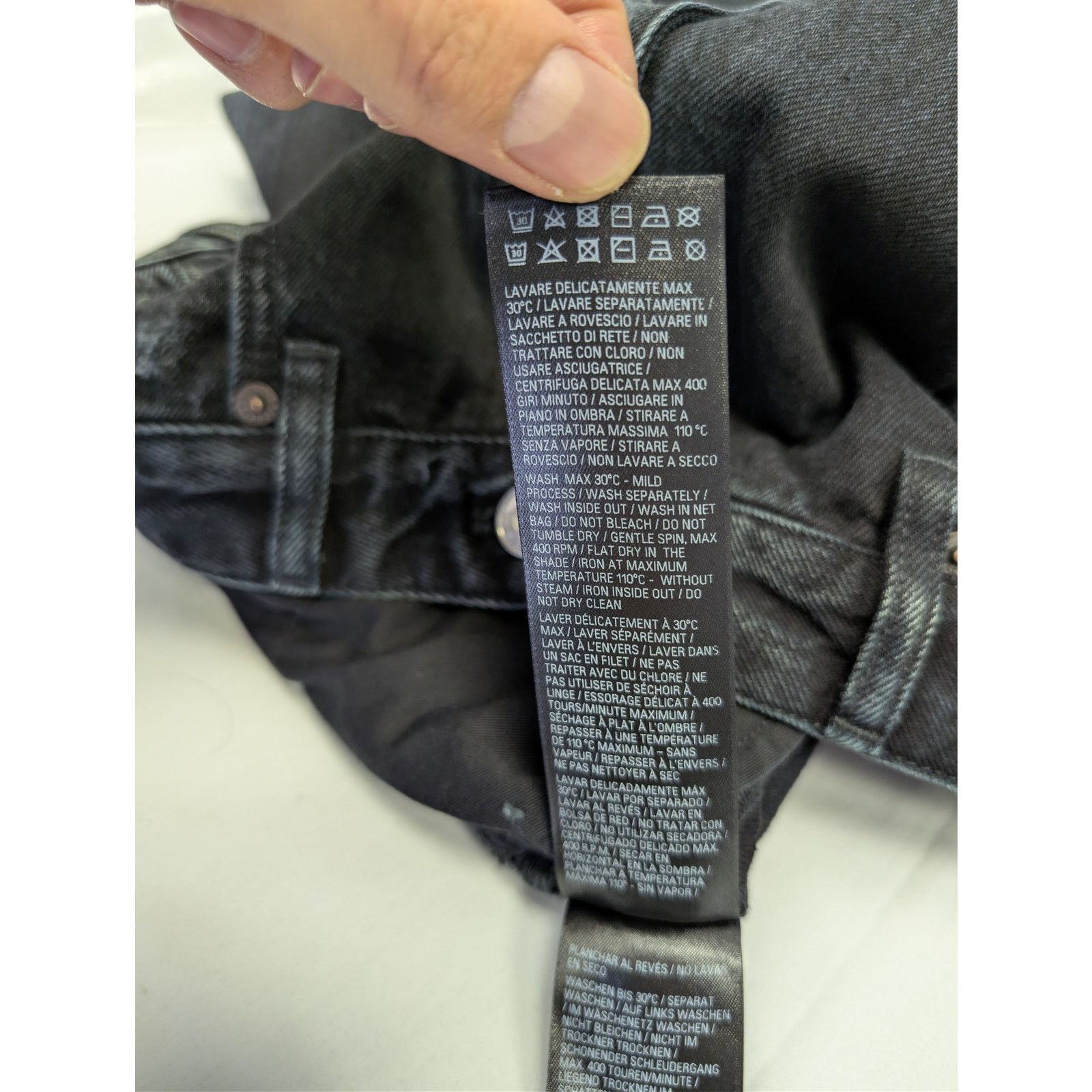 Balenciaga o1rshd1 Organic Japanese Ripped Medium Fit Pant Jean Black Size US 32 / EU 48 - 16 Thumbnail