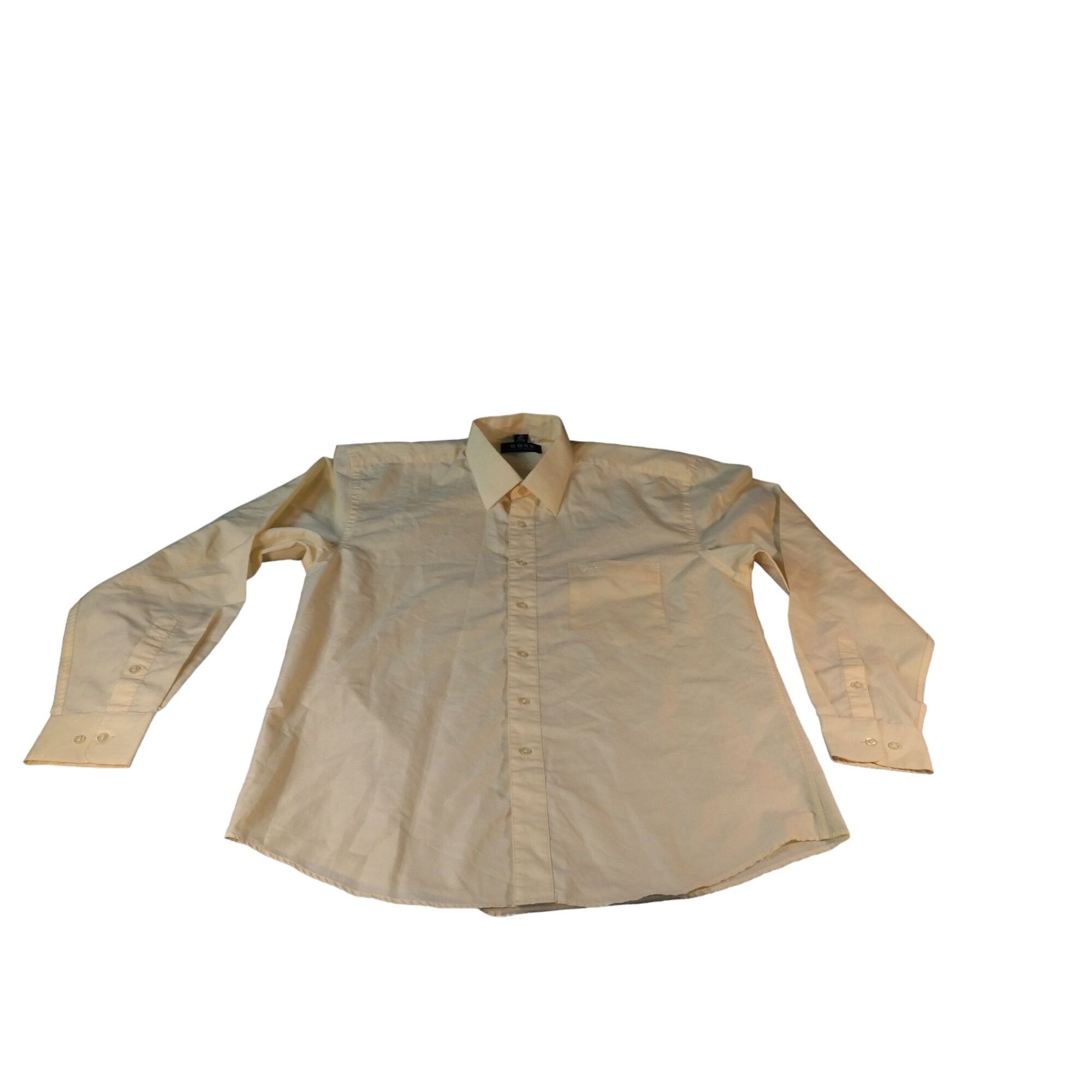 Hugo Boss Hugo Boss Button Up Shirt Men Sz XL 16 1/2 Cotton Yellow Des Size US XL / EU 56 / 4 - 1 Thumbnail