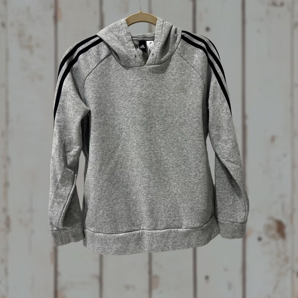 Adidas Adidas Sweatshirt Hooded Pullover Women's Medium Gray Black Sweatshirt Jacket Sweatshirt Hoodie Sweater Fall Winter Size M / US 6-8 / IT 42-44 - 1 Thumbnail