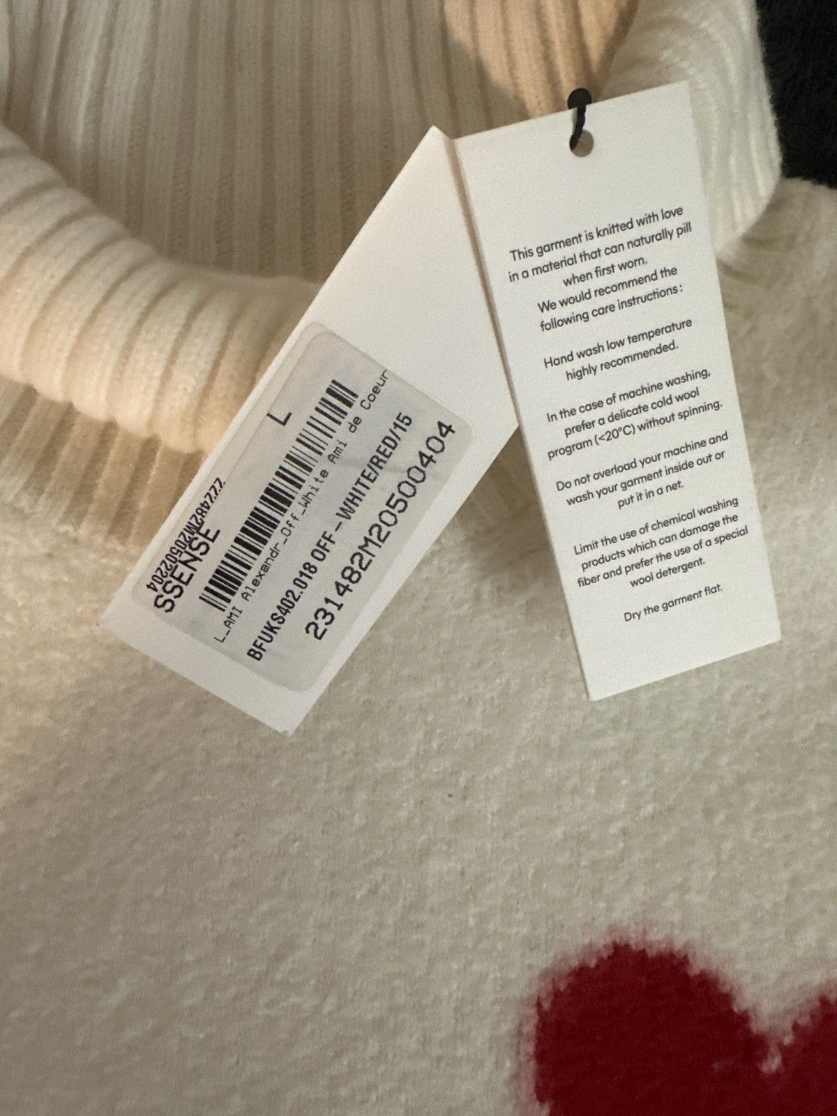 AMI AMI Paris Off-White Turtleneck Sweater Size US L / EU 52-54 / 3 - 5 Thumbnail