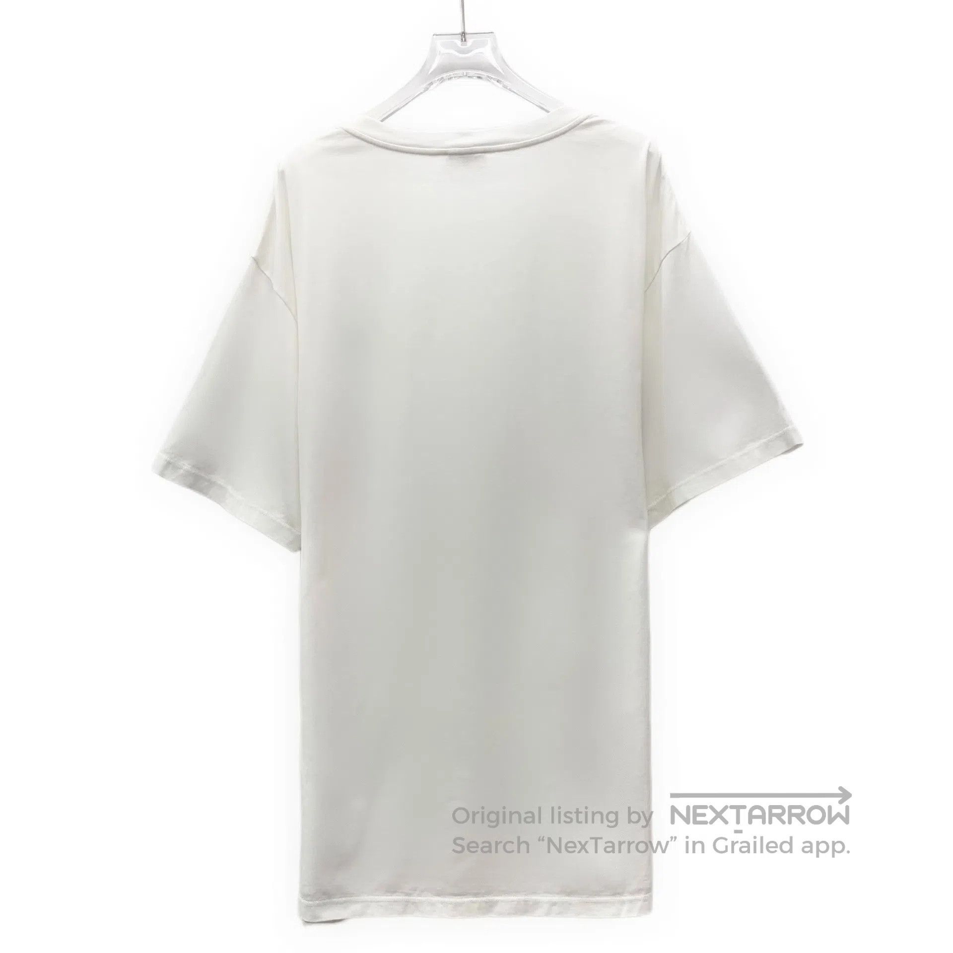 Celine CELINE White Triumph Arch Embroidered Cotton Crewneck Shor Size US L / EU 52-54 / 3 - 2 Thumbnail