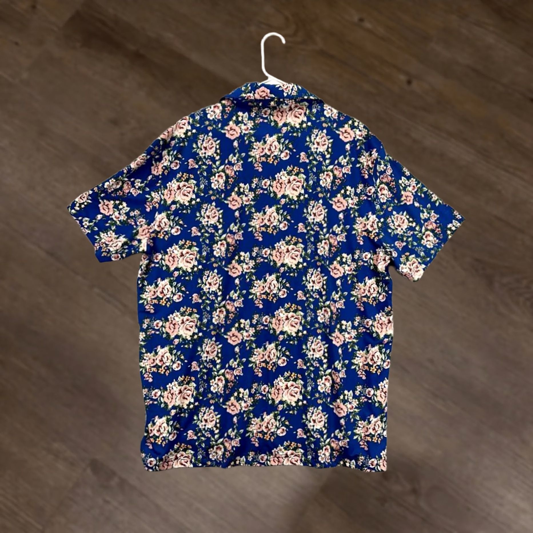 Vintage VINTAGE 1764 Golf Shirt Adult 2XL Blue Floral Polo Rugby Stretch Short Sleeve Mens NEW Size US XXL / EU 58 / 5 - 1 Thumbnail