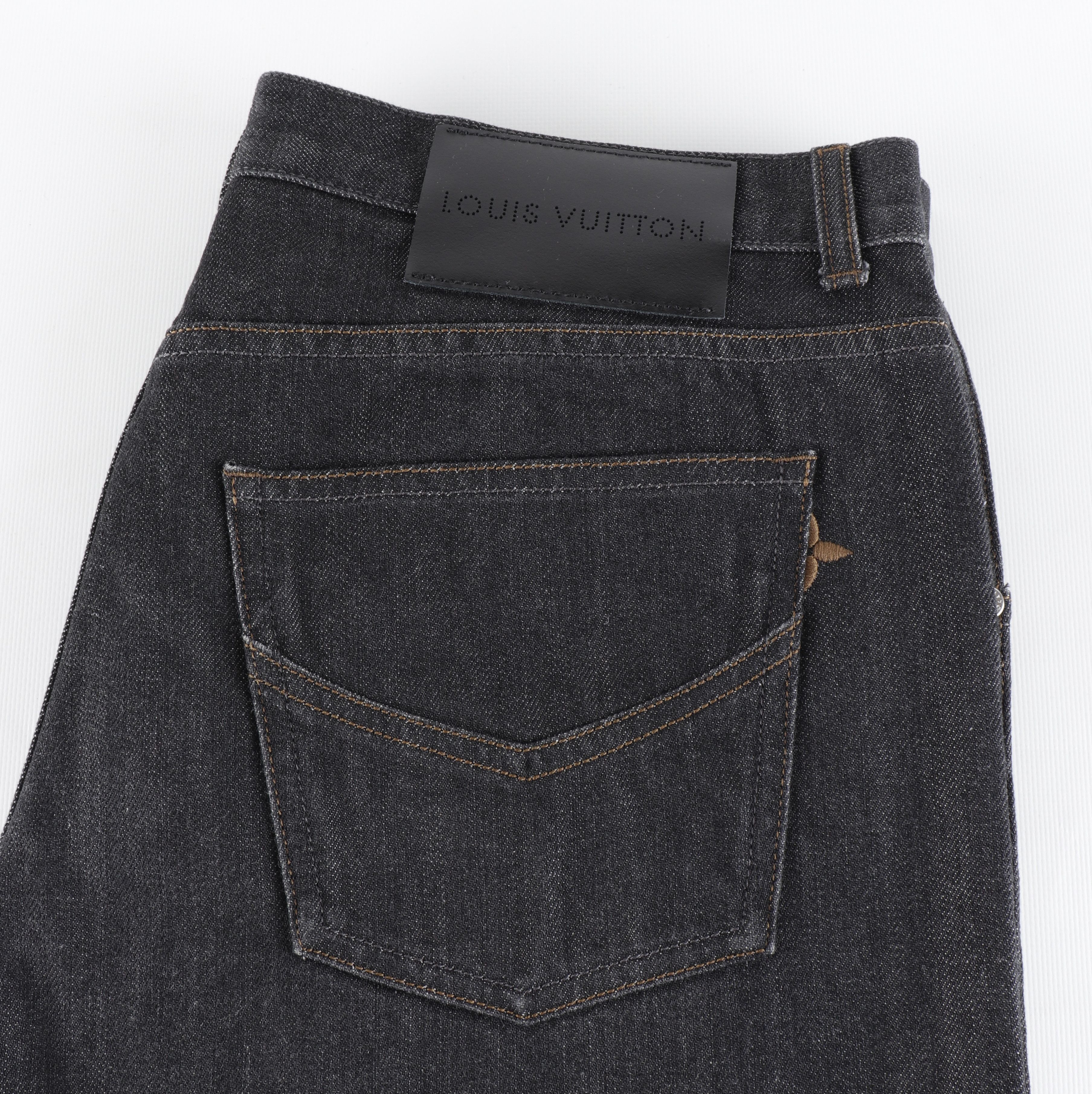 Louis Vuitton Louis Vuitton Size FR42 Brown Fleur LV Logo Black Jeans Size US 32 / EU 48 - 14 Thumbnail