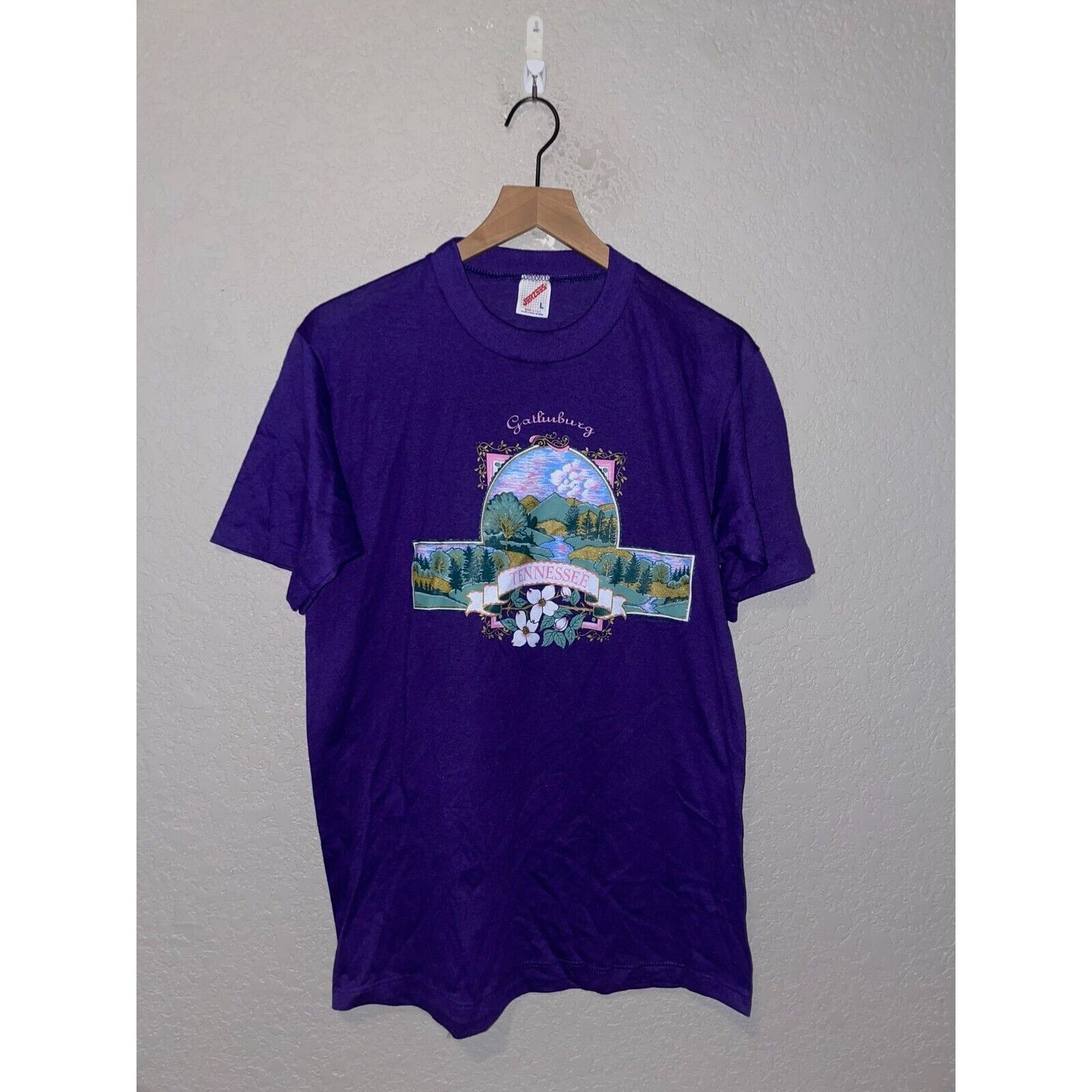 Jerzees Vintage Gatlinburg Tennessee Shirt Graphic Tee 90s VTG Large Size US L / EU 52-54 / 3 - 1 Thumbnail