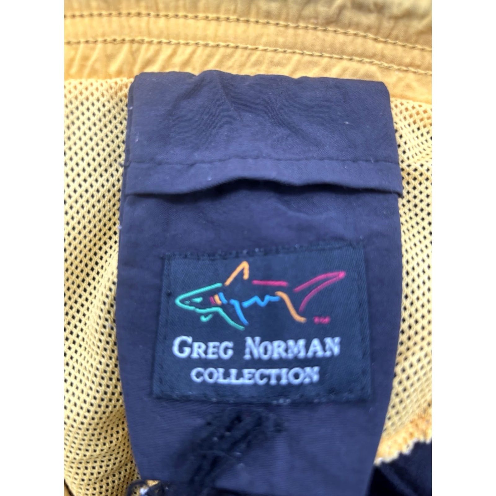 Vintage Greg Norman Men’s Gray And Yellow Shark Golf Swim Trunks XL Bottoms Size US 36 / EU 52 - 5 Thumbnail