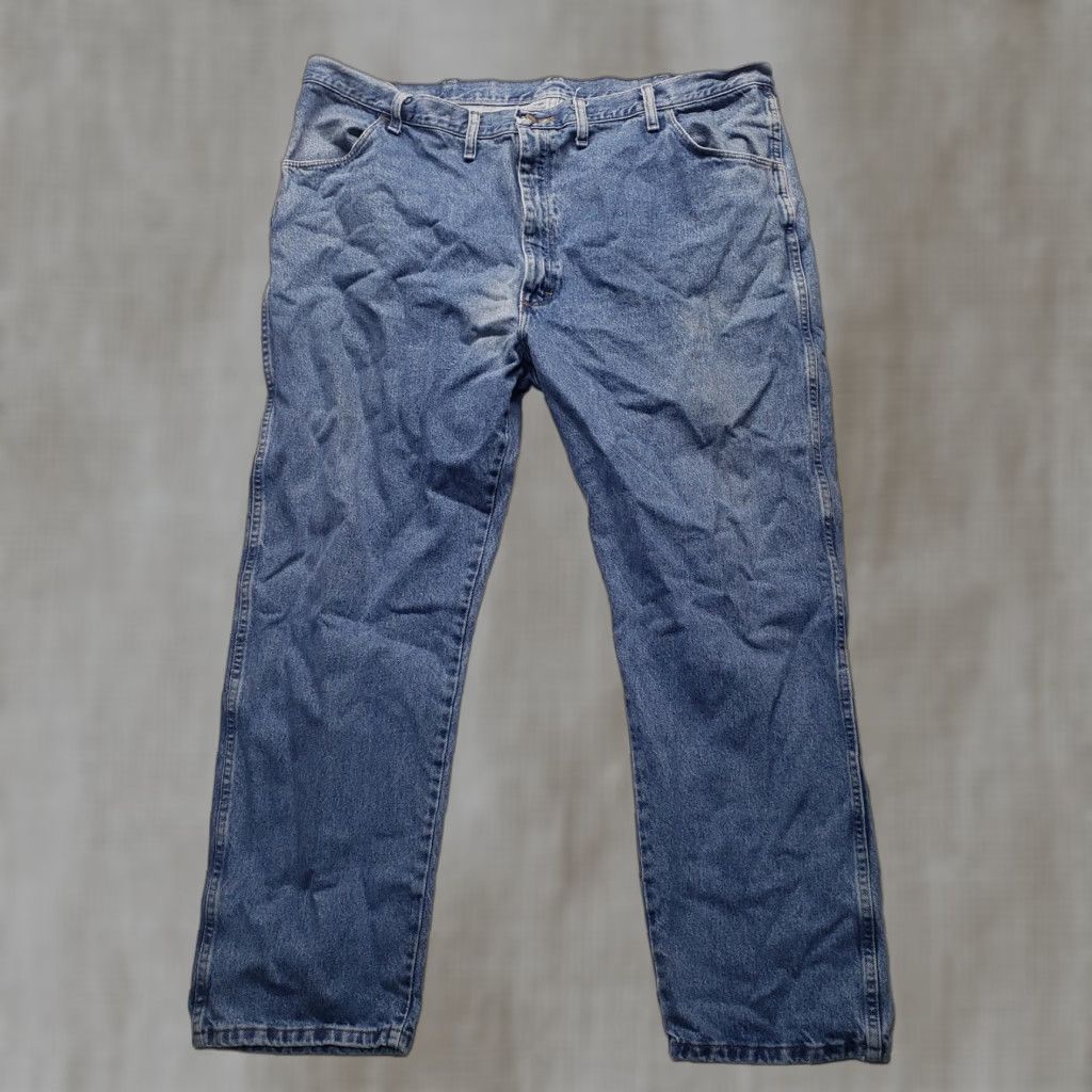 Denime Rustler Jeans Pants Adult Men's 46x30 Denim 100% Cotton Blue Regular Solid Medium 30 Straight Leg Mens Size US 30 / EU 46 - 1 Thumbnail