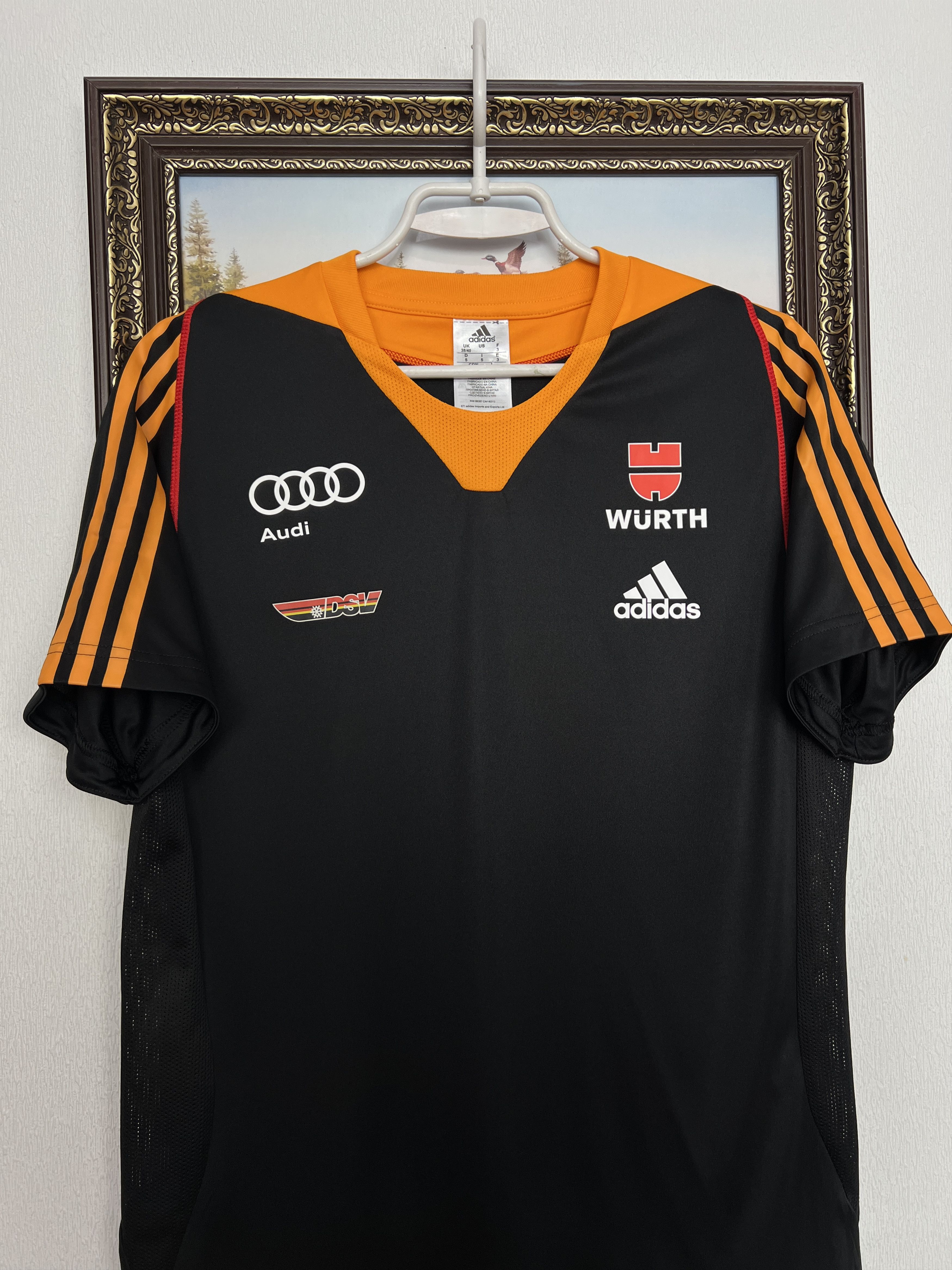 Adidas DSV Germany Olympics Ski Shirt Wurth Jersey Trikot National Size US L / EU 52-54 / 3 - 2 Thumbnail