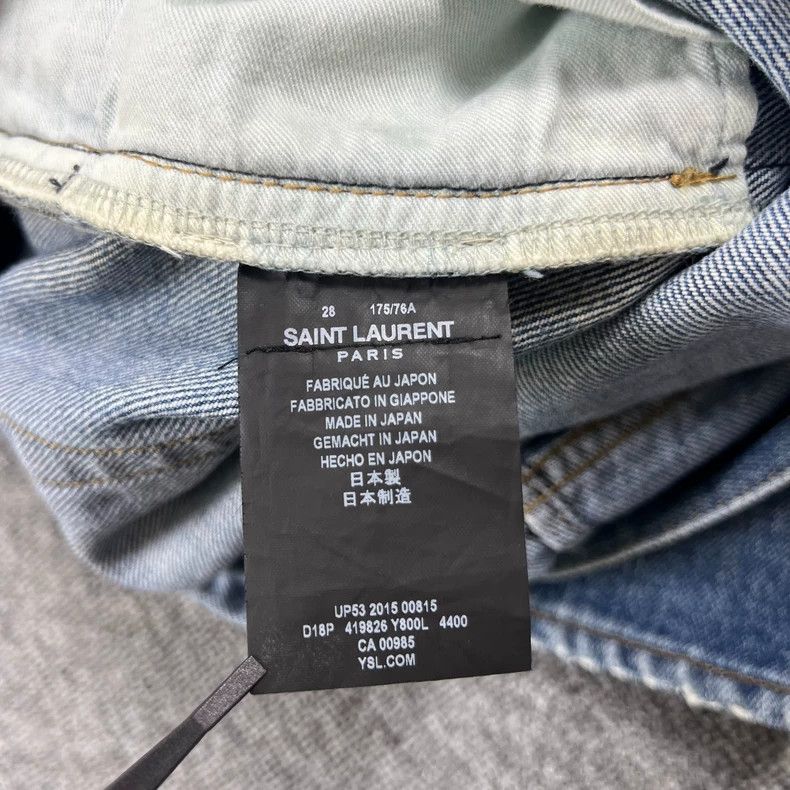 Yves Saint Laurent Saint Laurent 16ssD10 Knife Cut Jeans 2502-Nextarrow Size US 28 / EU 44 - 4 Thumbnail